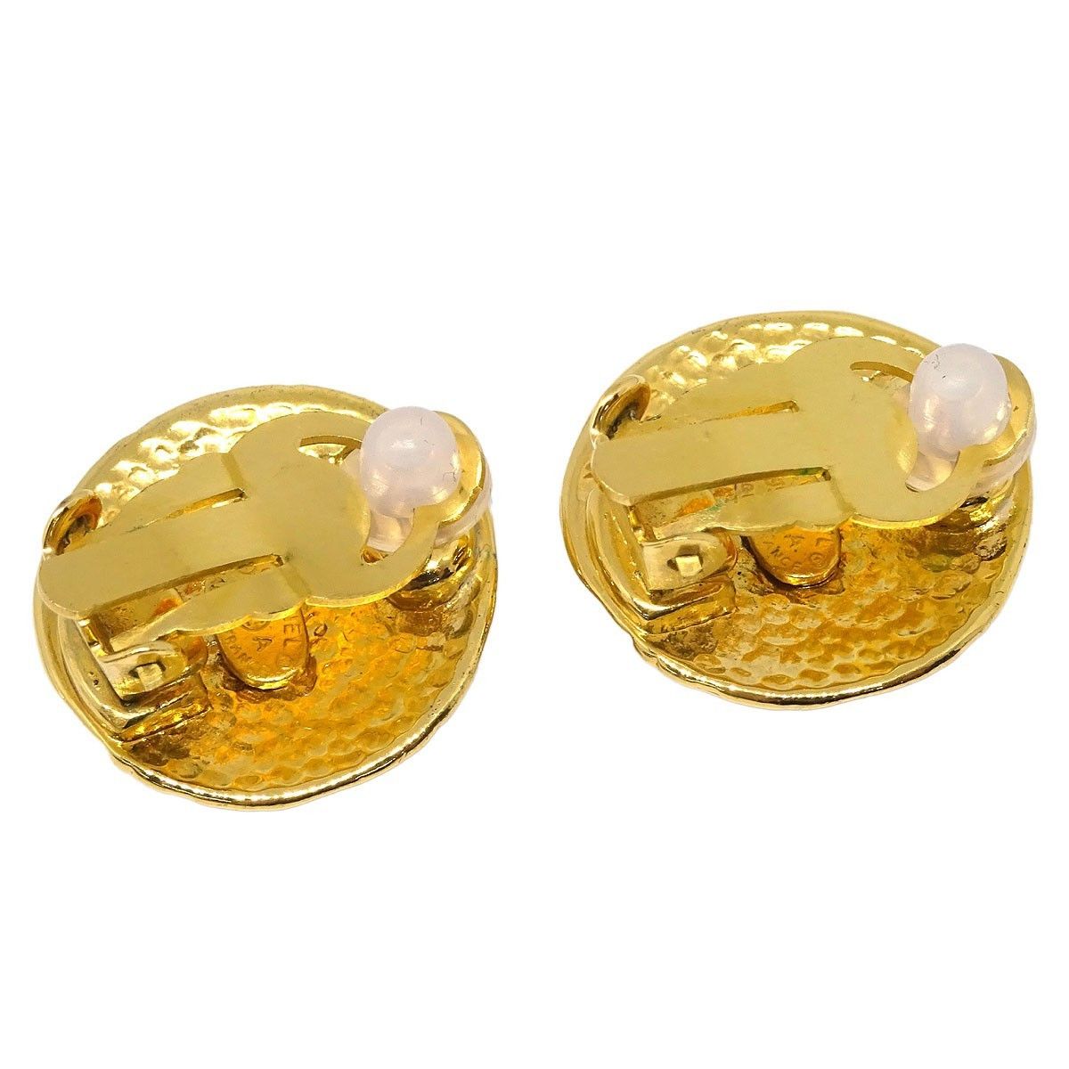 Chanel Chanel Vintage Round CC Clip-On Earrings Metal Size ONE SIZE - 2 Thumbnail
