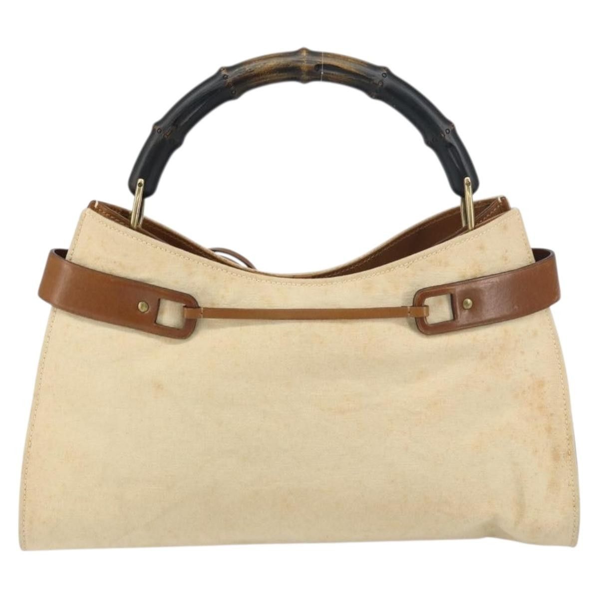 Gucci Gucci Vintage Bamboo Handle Bag Canvas Size ONE SIZE - 2 Thumbnail