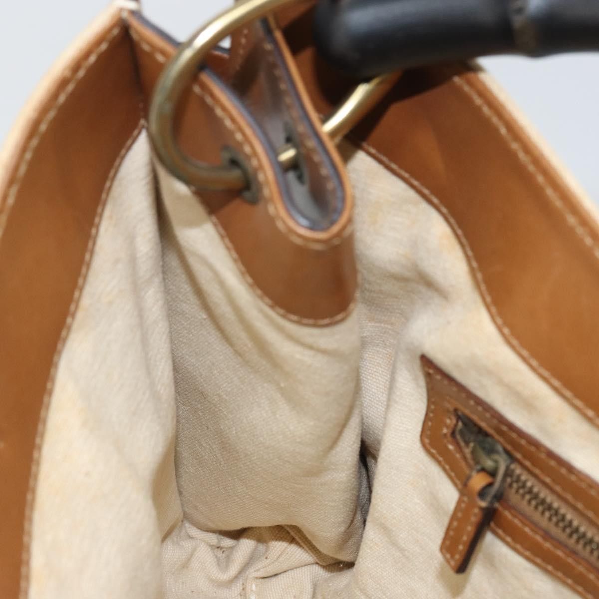 Gucci Gucci Vintage Bamboo Handle Bag Canvas Size ONE SIZE - 21 Thumbnail