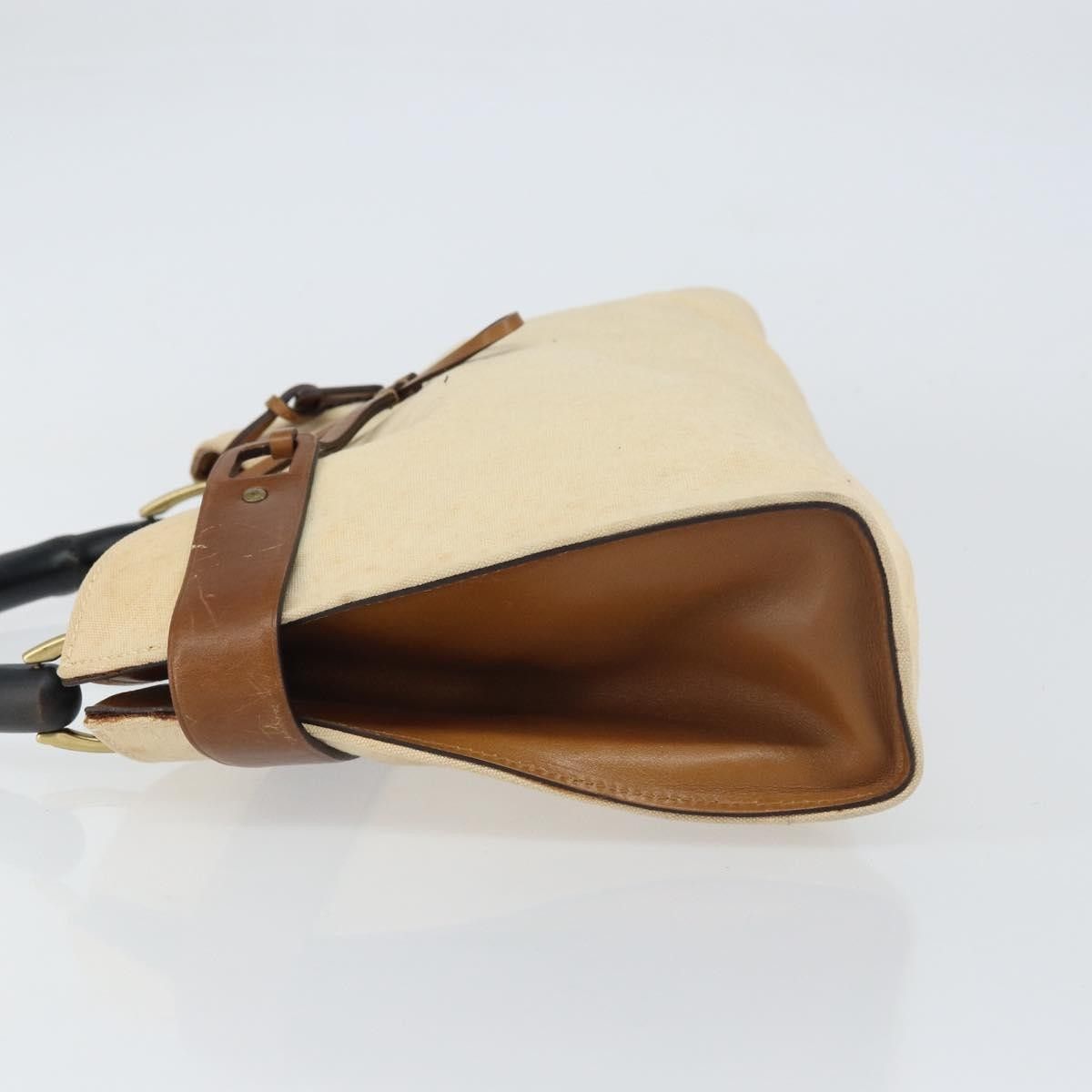 Gucci Gucci Vintage Bamboo Handle Bag Canvas Size ONE SIZE - 4 Thumbnail