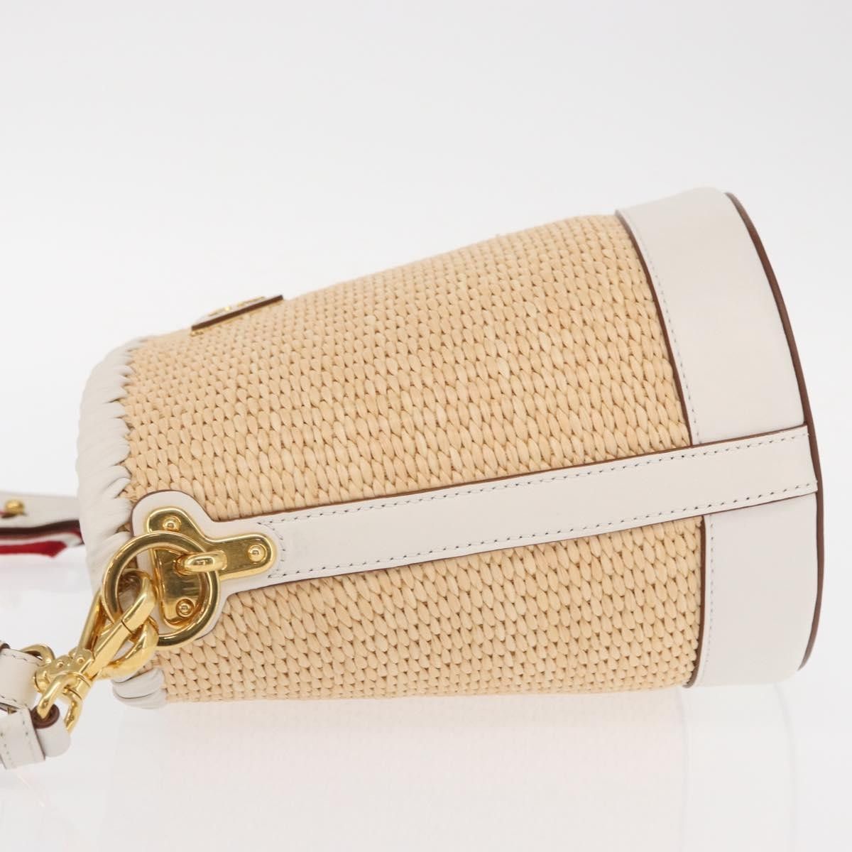 Prada Prada Bucket Bag Woven Raffia with Leather Size ONE SIZE - 4 Thumbnail