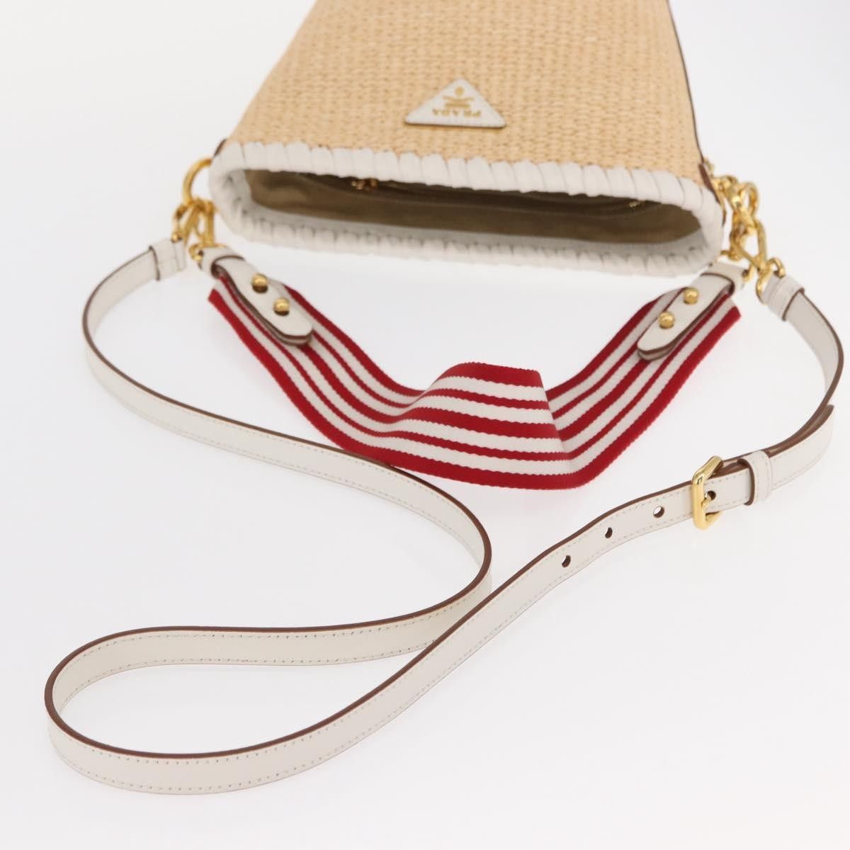 Prada Prada Bucket Bag Woven Raffia with Leather Size ONE SIZE - 7 Thumbnail
