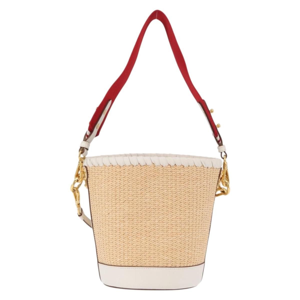 Prada Prada Bucket Bag Woven Raffia with Leather Size ONE SIZE - 2 Thumbnail