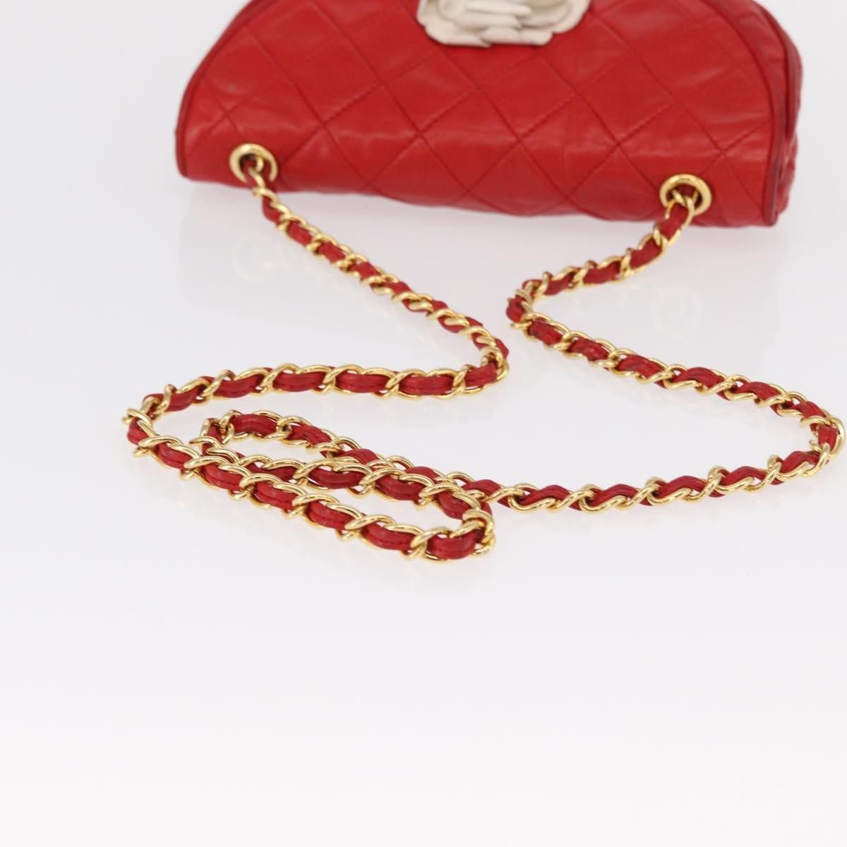 Chanel Chanel Camellia Rounded Clutch Satin and Leather Size ONE SIZE - 7 Thumbnail