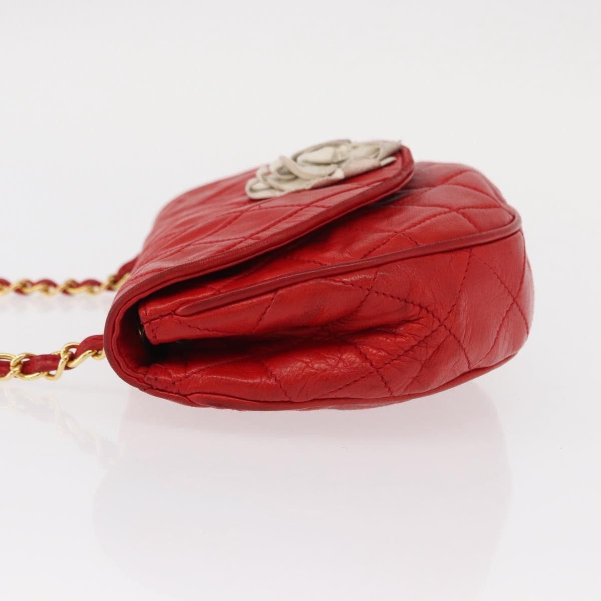 Chanel Chanel Camellia Rounded Clutch Satin and Leather Size ONE SIZE - 4 Thumbnail