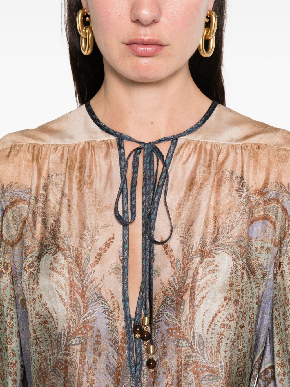 Zimmermann WANDERLUST SILK TUNIC Size L / US 10 / IT 46 - 3 Thumbnail