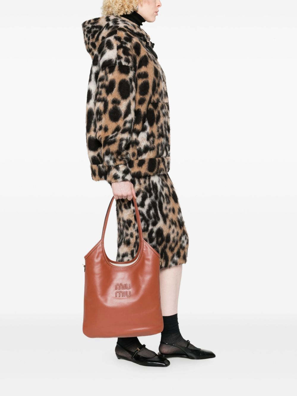 Miu Miu IVY REGULAR LEATHER TOTE BAG Size ONE SIZE - 5 Thumbnail