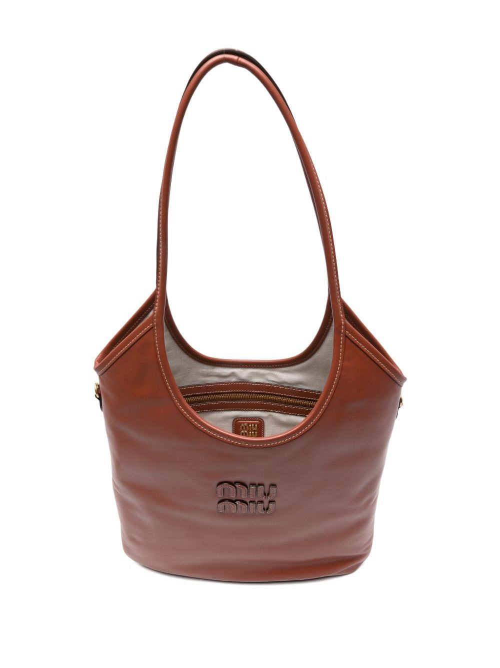 Miu Miu IVY REGULAR LEATHER TOTE BAG Size ONE SIZE - 4 Thumbnail