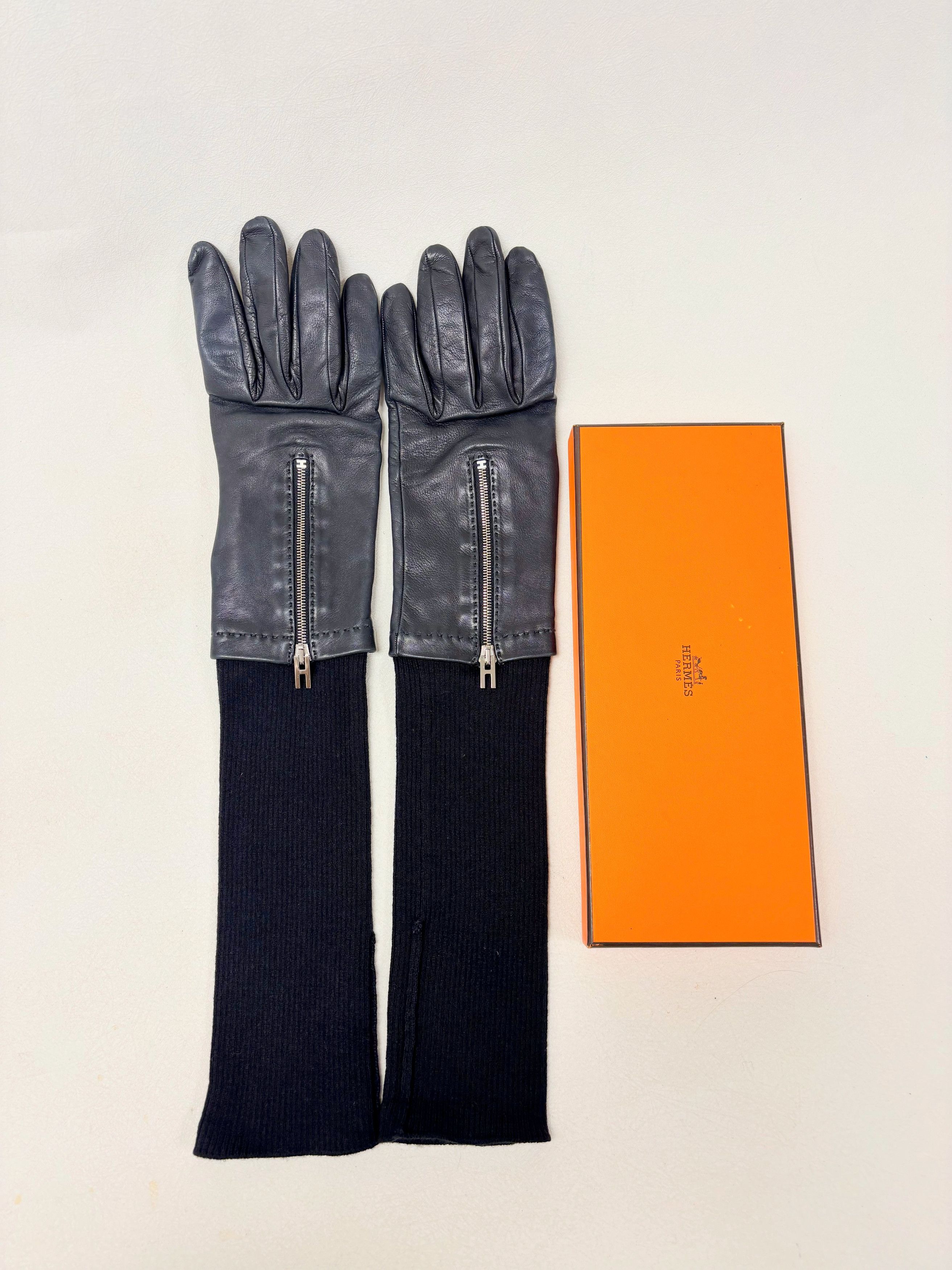 Other HERMÈS Gants en cuir et cachemire Size ONE SIZE - 8 Thumbnail