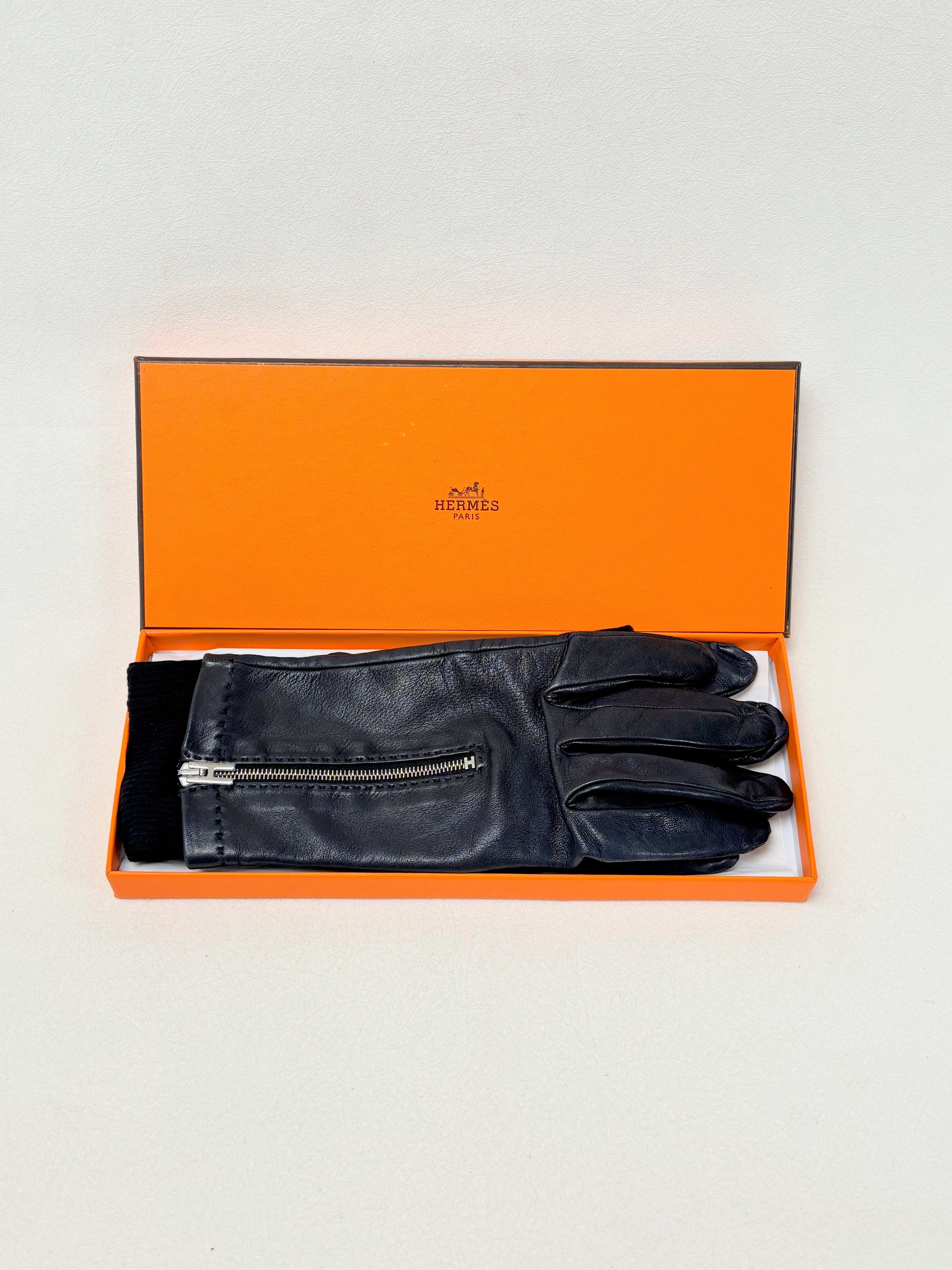 Other HERMÈS Gants en cuir et cachemire Size ONE SIZE - 3 Thumbnail