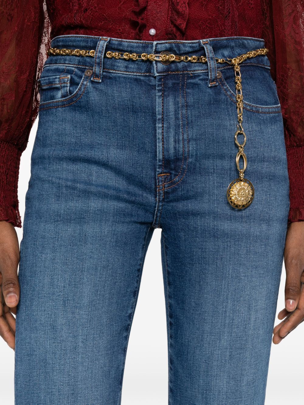 7 For All Mankind THE LEGGY BOOTCUT DENIM JEANS Size 30" / US 8 / IT 44 - 4 Thumbnail