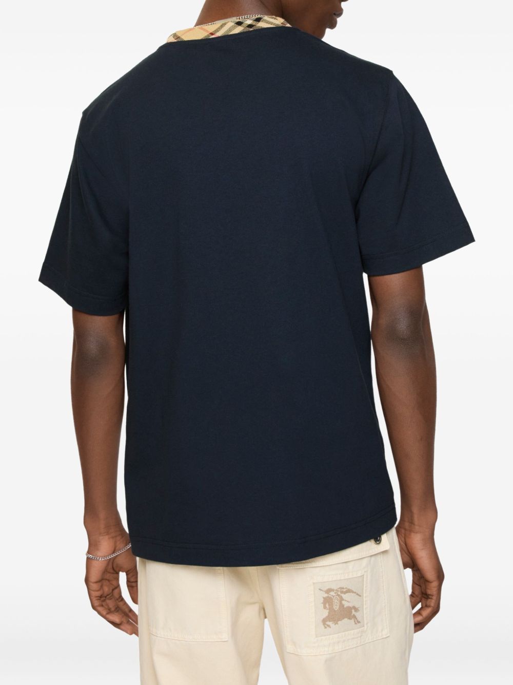 Burberry CHECK MOTIF COTTON T-SHIRT Size US S / EU 44-46 / 1 - 3 Thumbnail