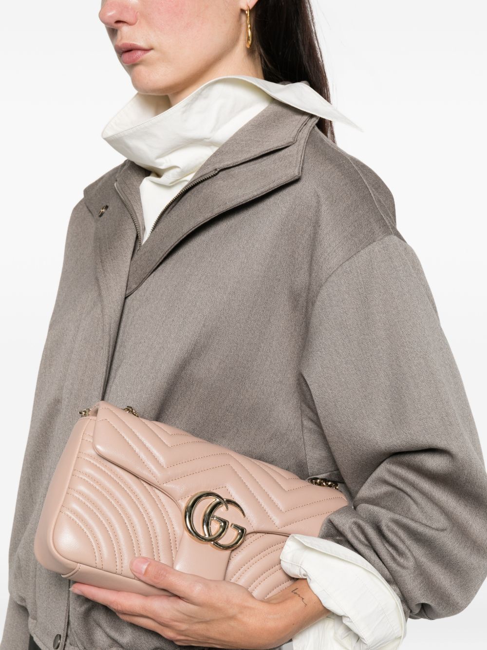 Gucci GG MARMONT LEATHER SHOULDER BAG Size ONE SIZE - 4 Thumbnail