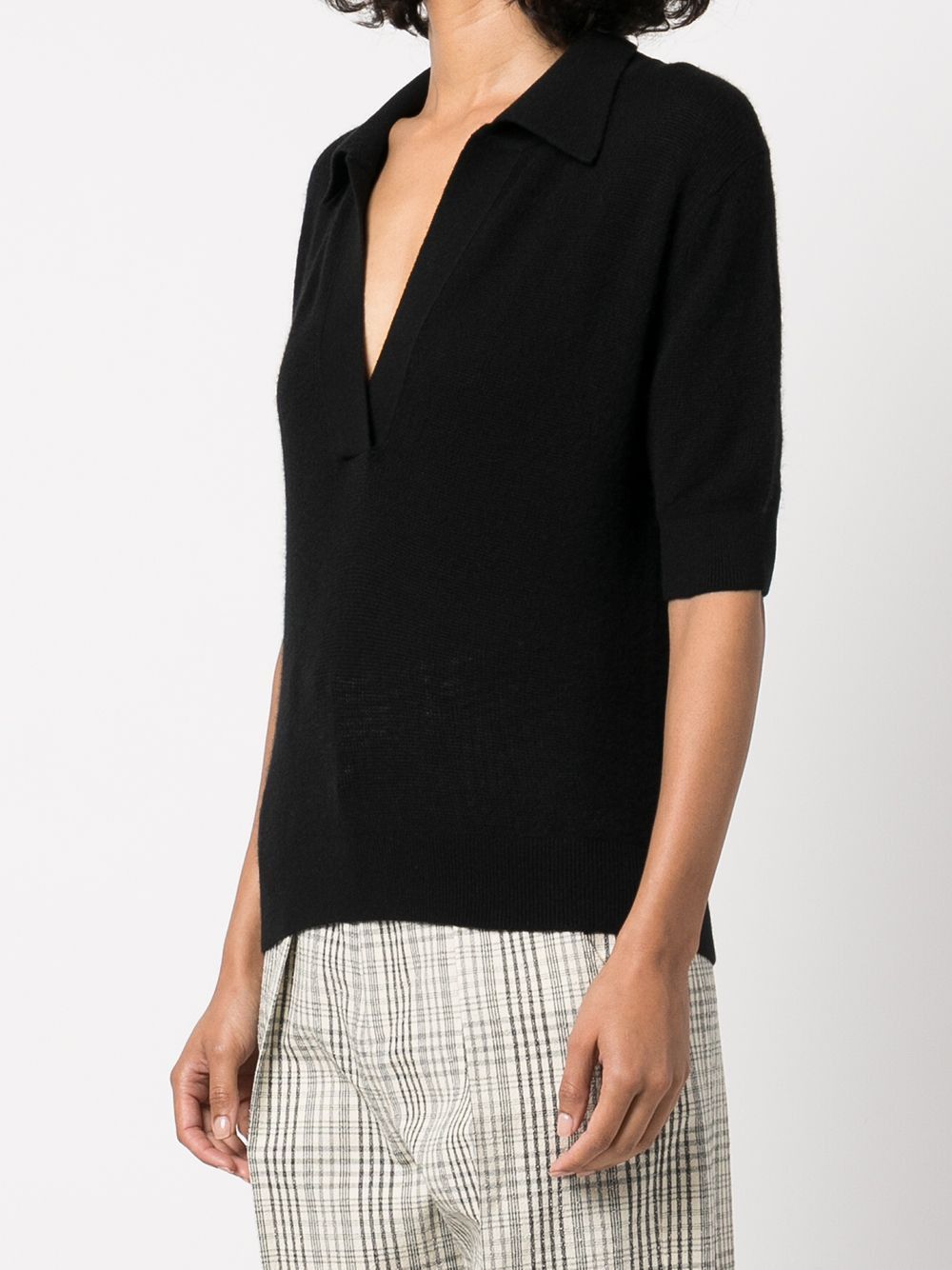 KHAITE SHRUNKEN CASHMERE POLO SHIRT Size M / US 6-8 / IT 42-44 - 4 Thumbnail