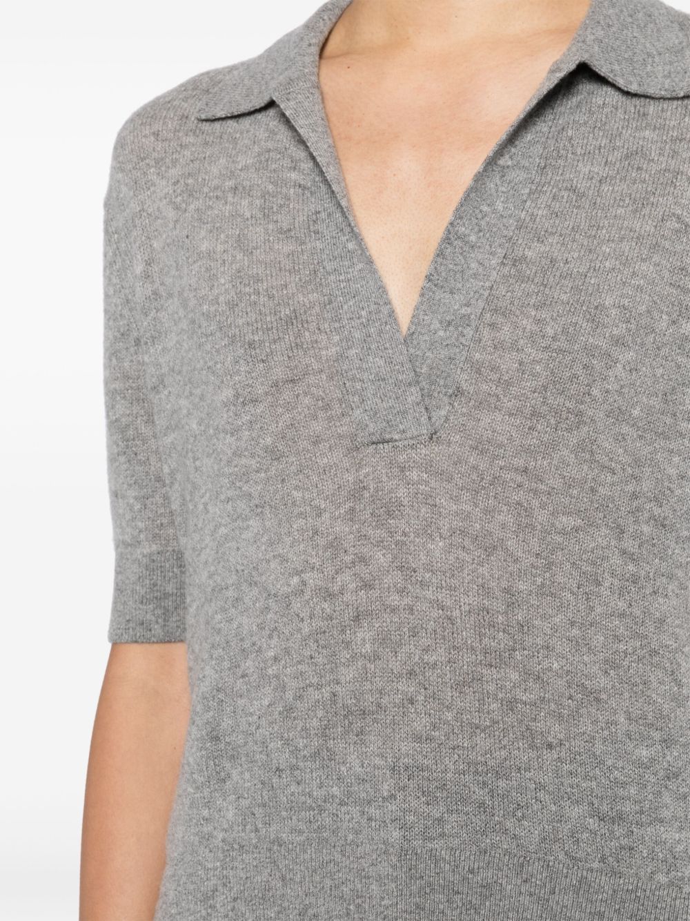 KHAITE SHRUNKEN CASHMERE POLO SHIRT Size L / US 10 / IT 46 - 2 Thumbnail