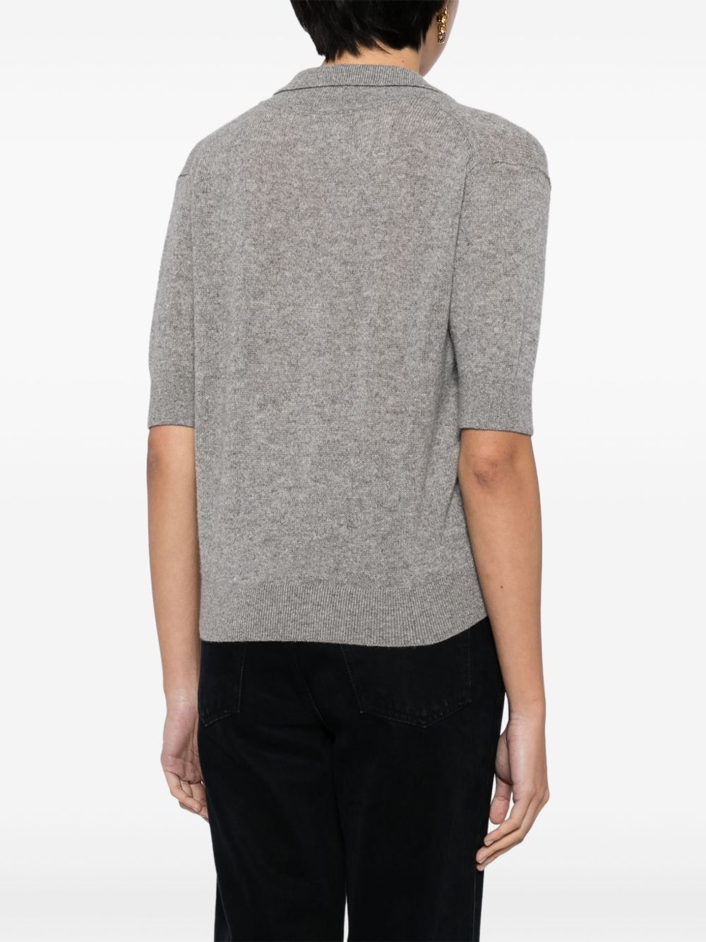 KHAITE SHRUNKEN CASHMERE POLO SHIRT Size L / US 10 / IT 46 - 5 Thumbnail