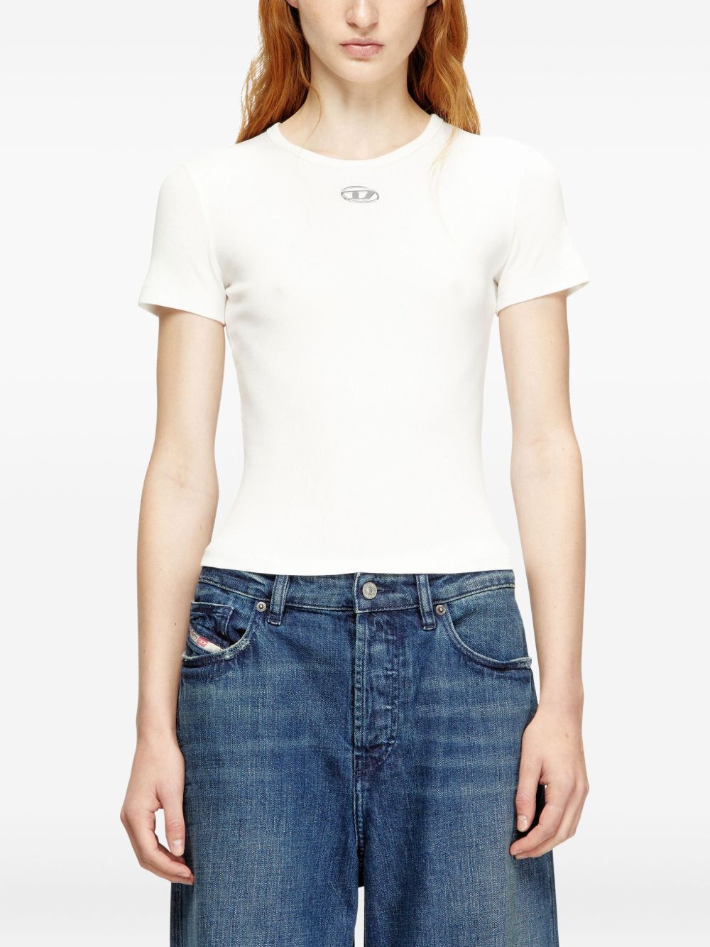 Diesel LOGO COTTON T-SHIRT Size XS / US 0-2 / IT 36-38 - 5 Thumbnail