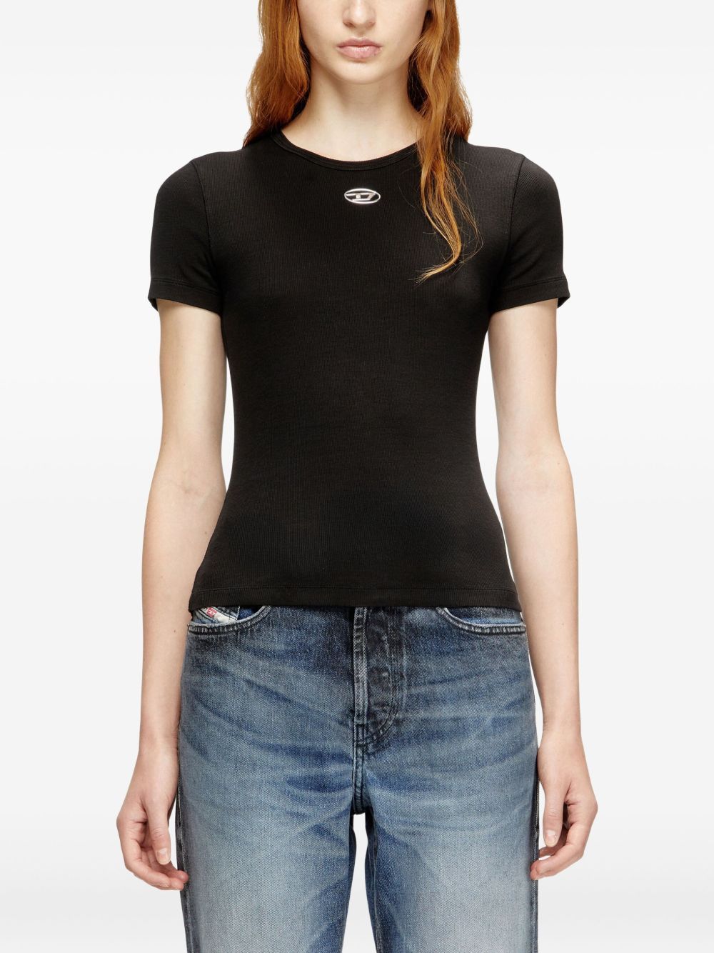 Diesel LOGO COTTON T-SHIRT Size XS / US 0-2 / IT 36-38 - 4 Thumbnail