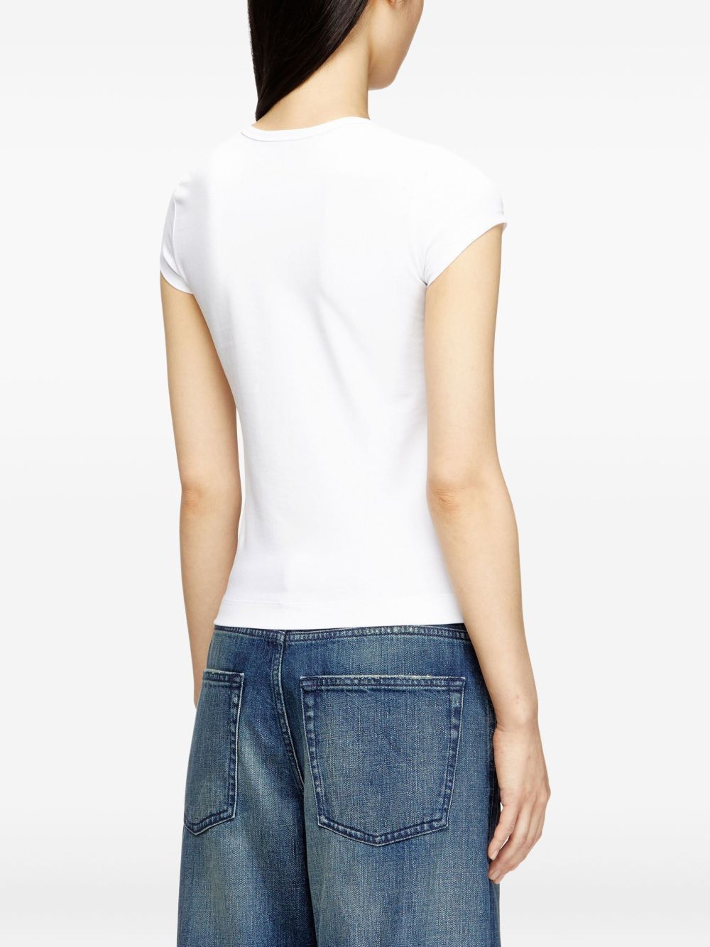 Diesel LOGO COTTON T-SHIRT Size M / US 6-8 / IT 42-44 - 4 Thumbnail