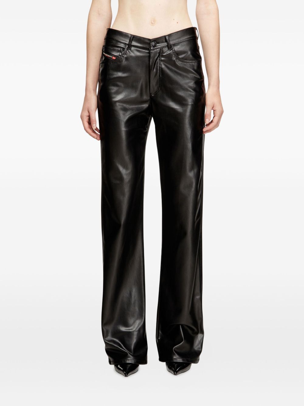 Diesel FAXU LEATHER TROUSERS Size 28" / US 6 / IT 42 - 2 Thumbnail