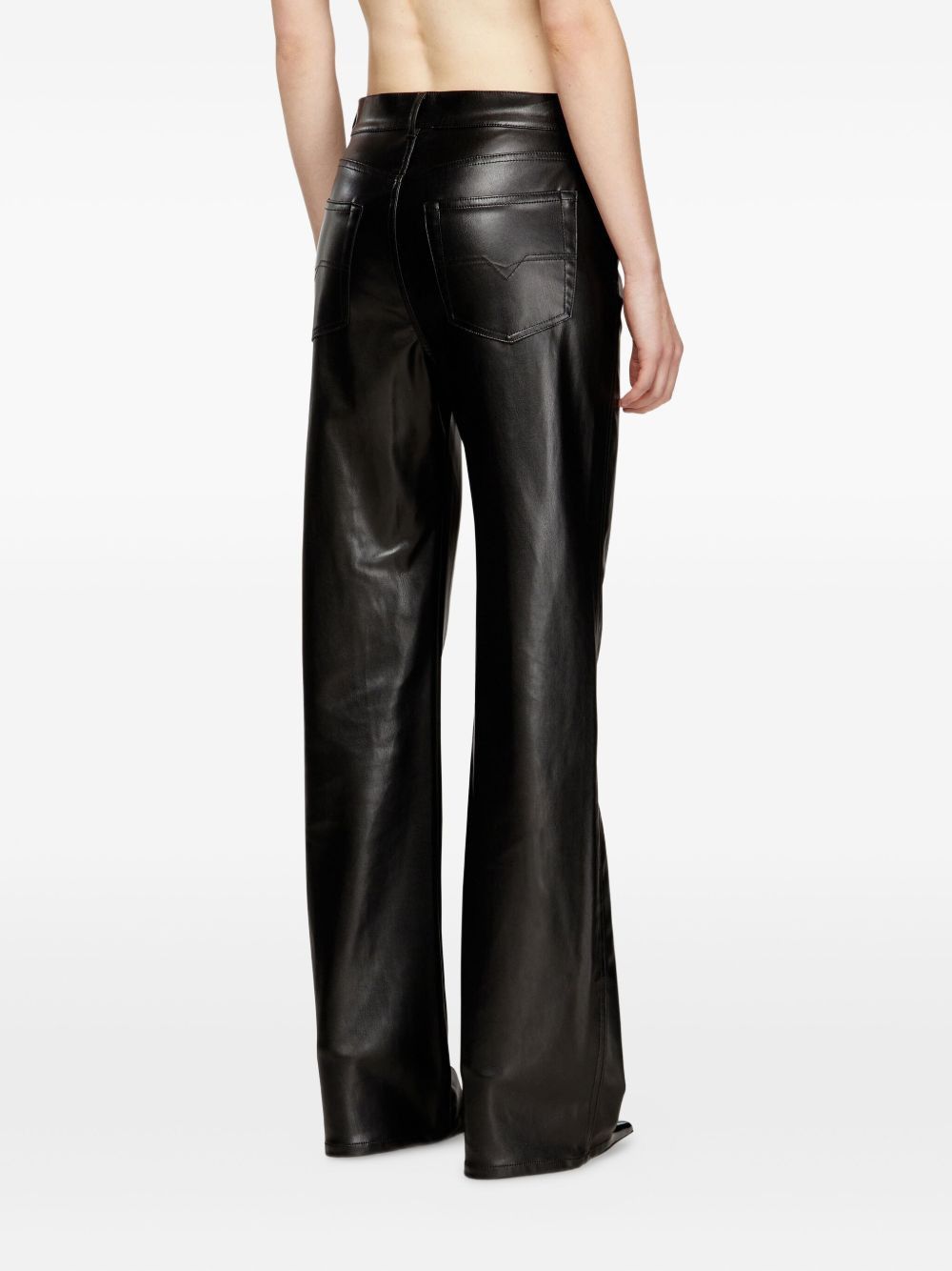 Diesel FAUX-LEATHER TROUSERS Size 30" / US 8 / IT 44 - 3 Thumbnail