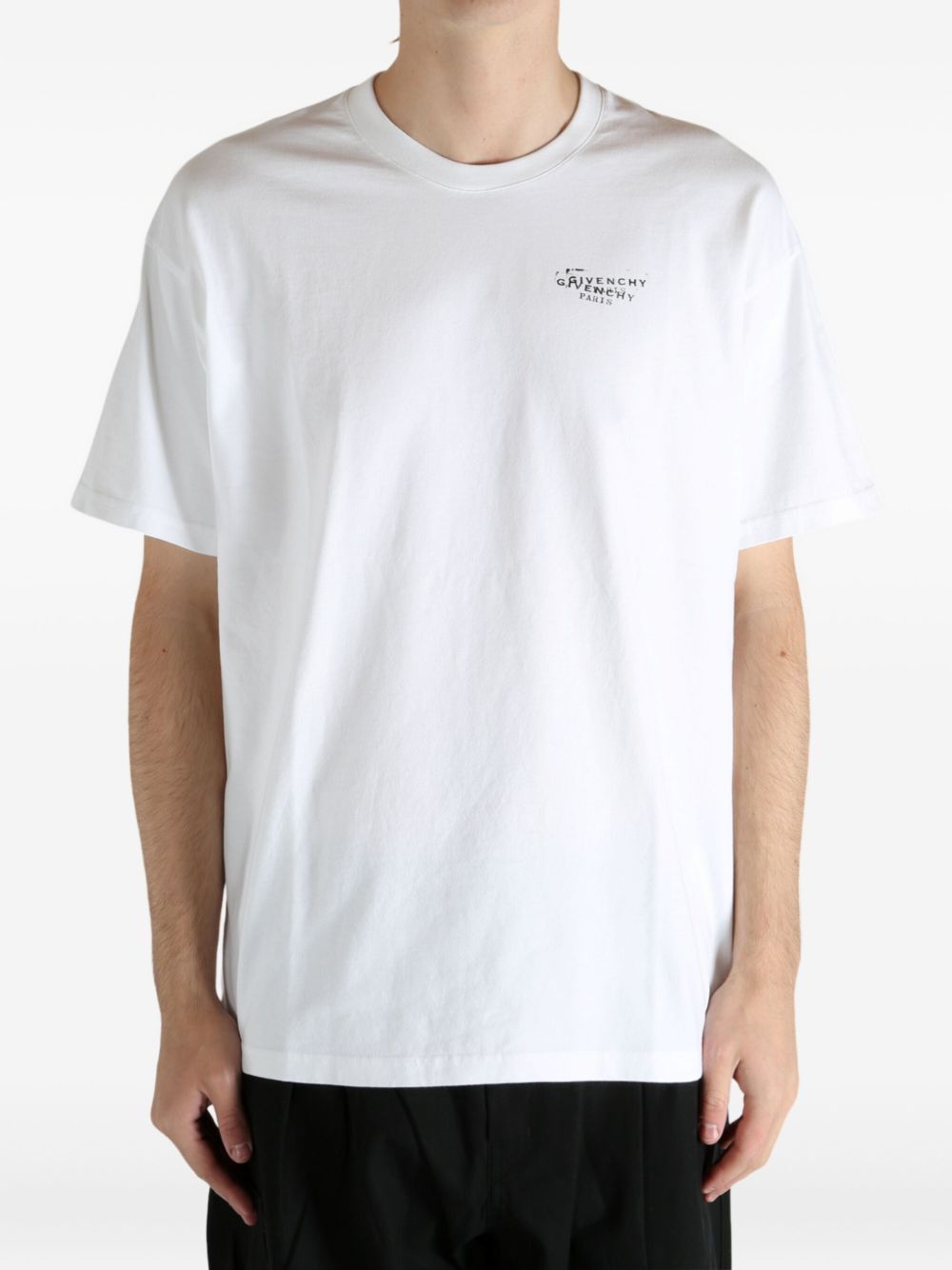 Givenchy LOGO COTTON T-SHIRT Size US M / EU 48-50 / 2 - 2 Thumbnail