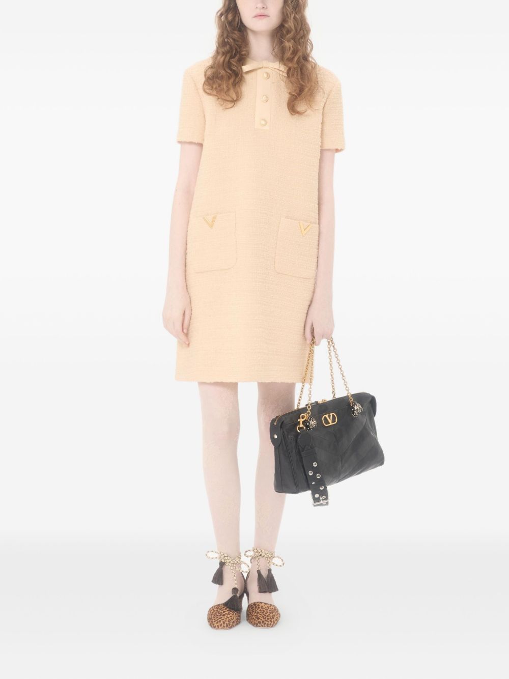 Valentino WOOL SHORT DRESS Size M / US 6-8 / IT 42-44 - 3 Thumbnail