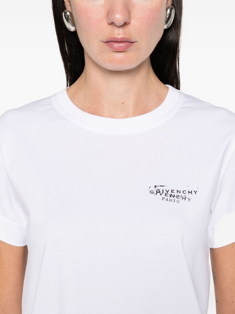 Givenchy LOGO COTTON T-SHIRT Size M / US 6-8 / IT 42-44 - 3 Thumbnail