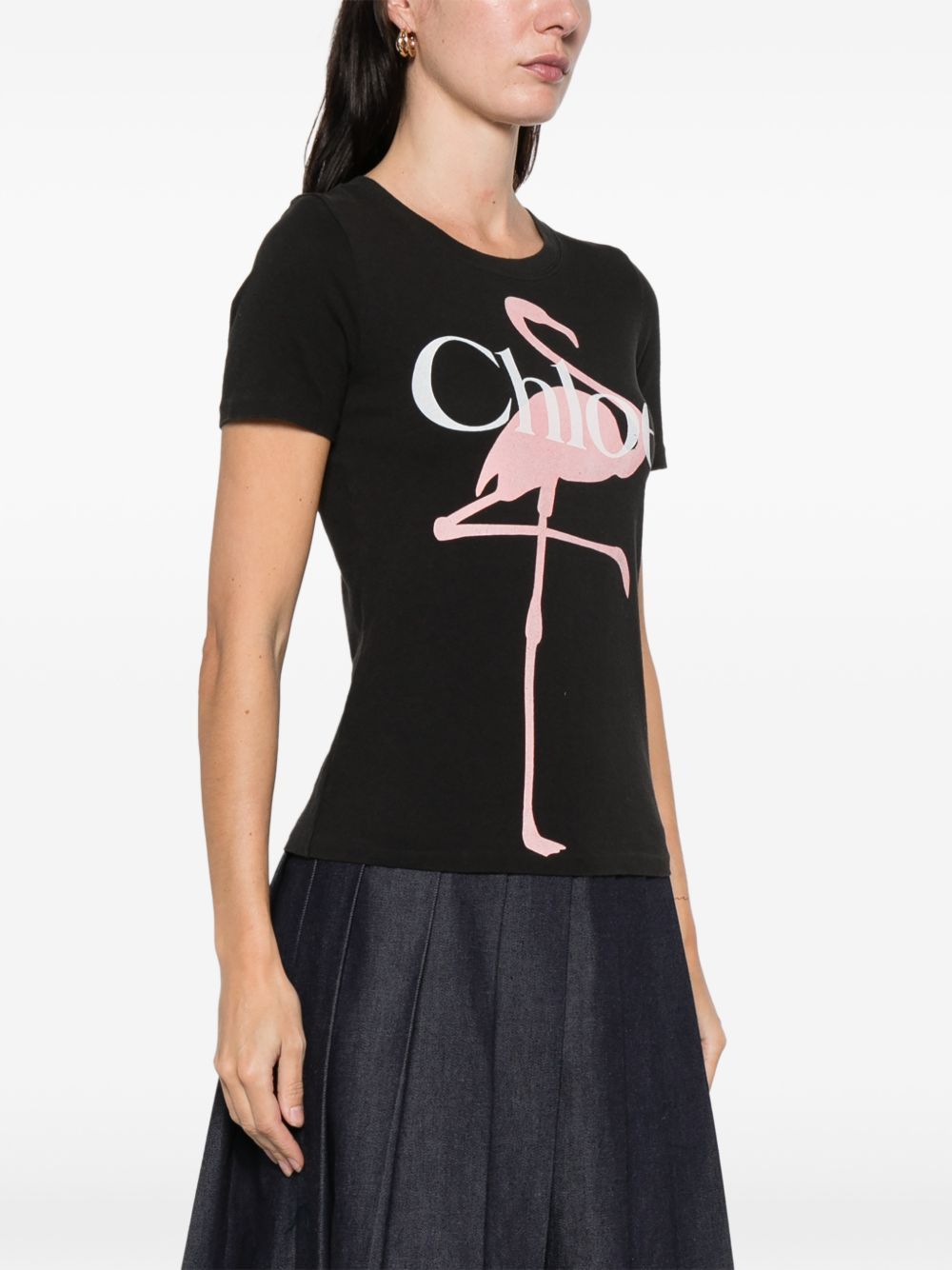 Chloe PRINTED COTTON T-SHIRT Size S / US 4 / IT 40 - 5 Thumbnail