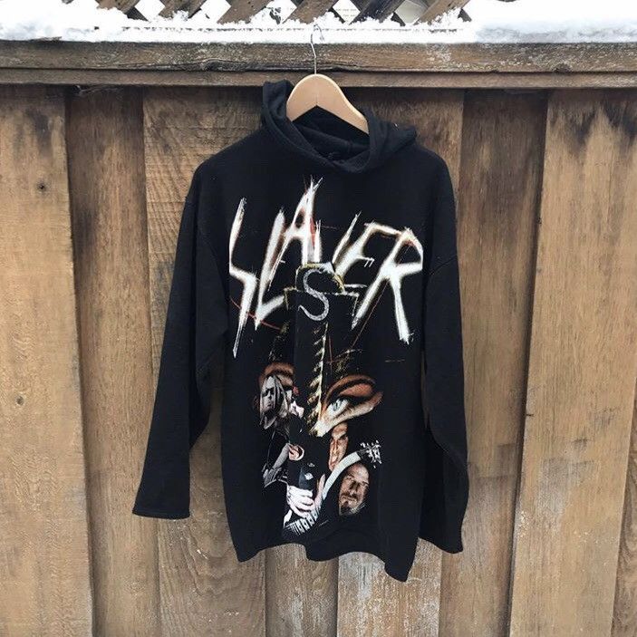 Band Tees × Slayer × Vintage Slayer God Hates Us All 2001 Hoodie Size US L / EU 52-54 / 3 - 1 Thumbnail