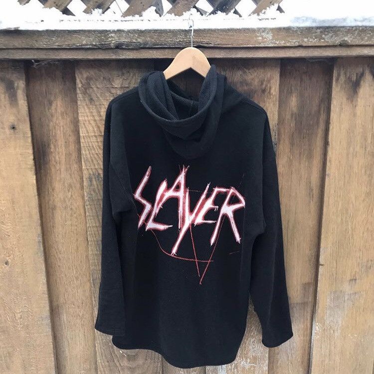 Band Tees × Slayer × Vintage Slayer God Hates Us All 2001 Hoodie Size US L / EU 52-54 / 3 - 2 Thumbnail