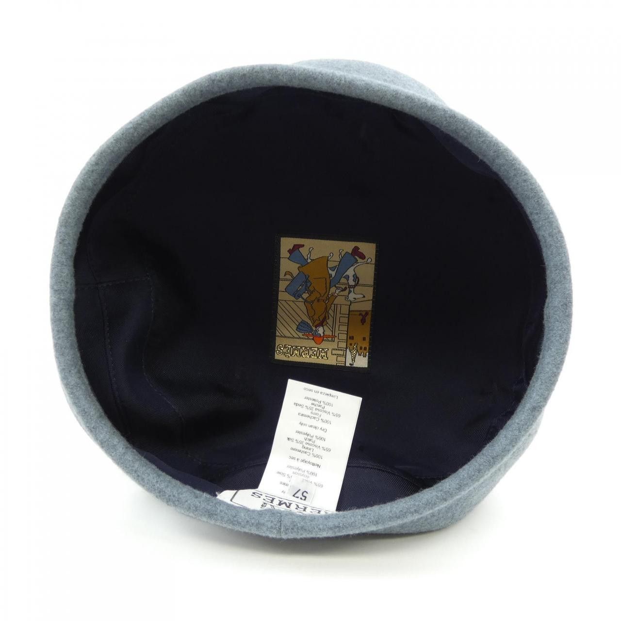 Hermes Hermes Hermes Cuir de Selle Parisienne Patchwork Cashmere Cap Others Hats DUTY FREE for USA Size ONE SIZE - 5 Thumbnail