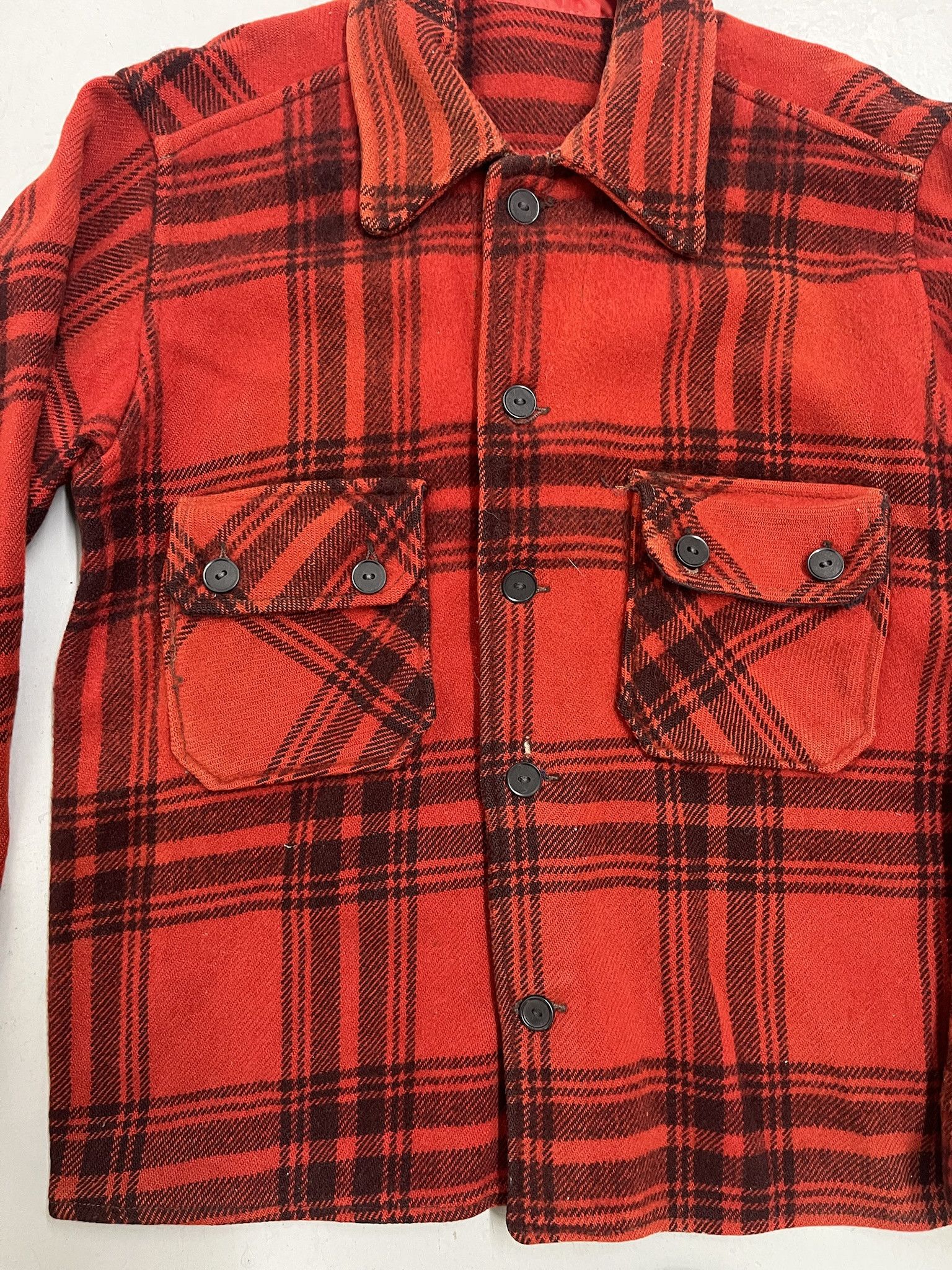 Vintage Vintage 80s Red Check Flannel Size US M / EU 48-50 / 2 - 2 Thumbnail