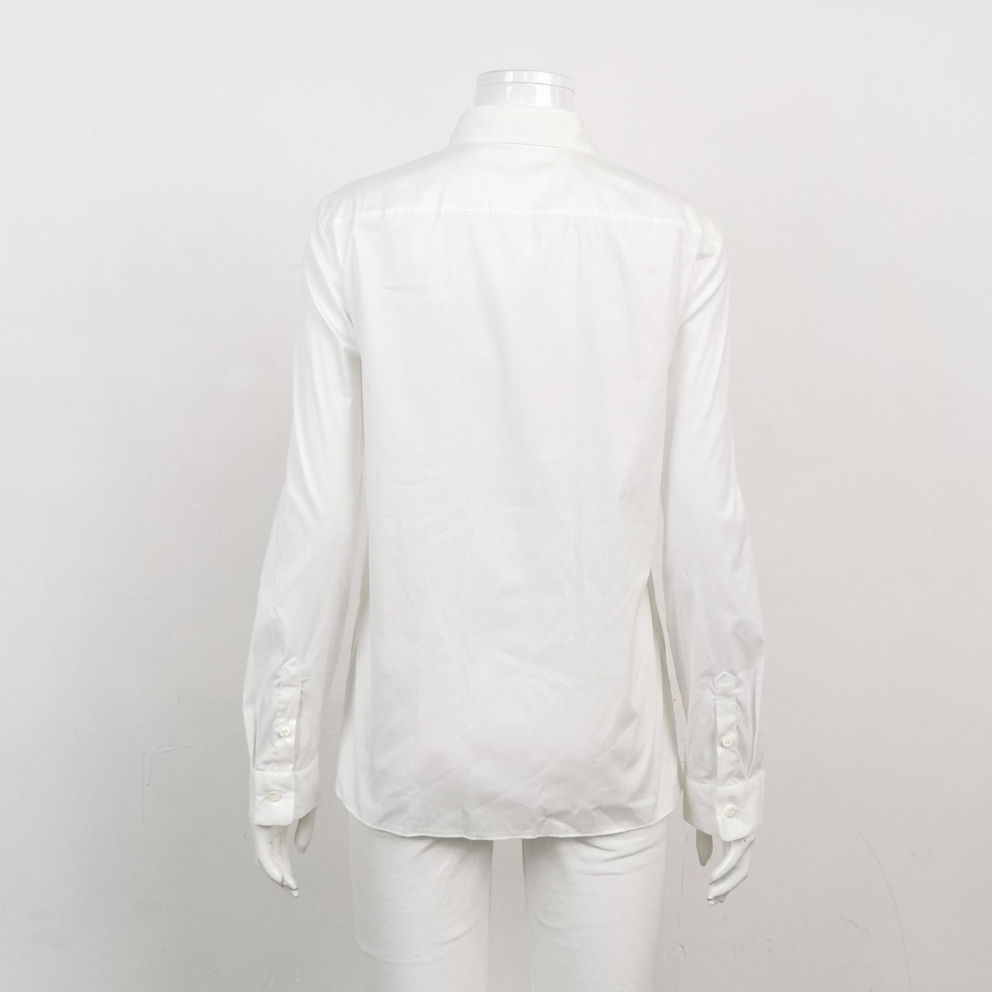 Prada Prada Classic White Cotton Button-Down Shirt 0089 Size M / US 6-8 / IT 42-44 - 2 Thumbnail