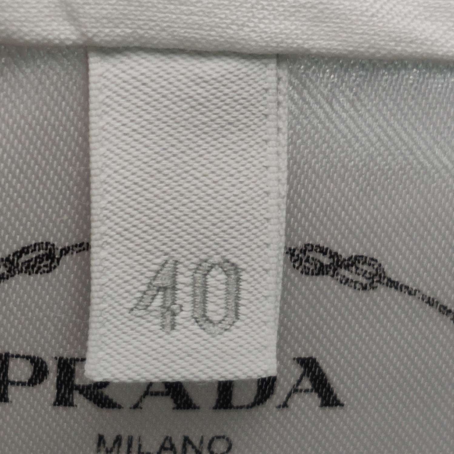 Prada Prada Classic White Cotton Button-Down Shirt 0089 Size M / US 6-8 / IT 42-44 - 5 Thumbnail