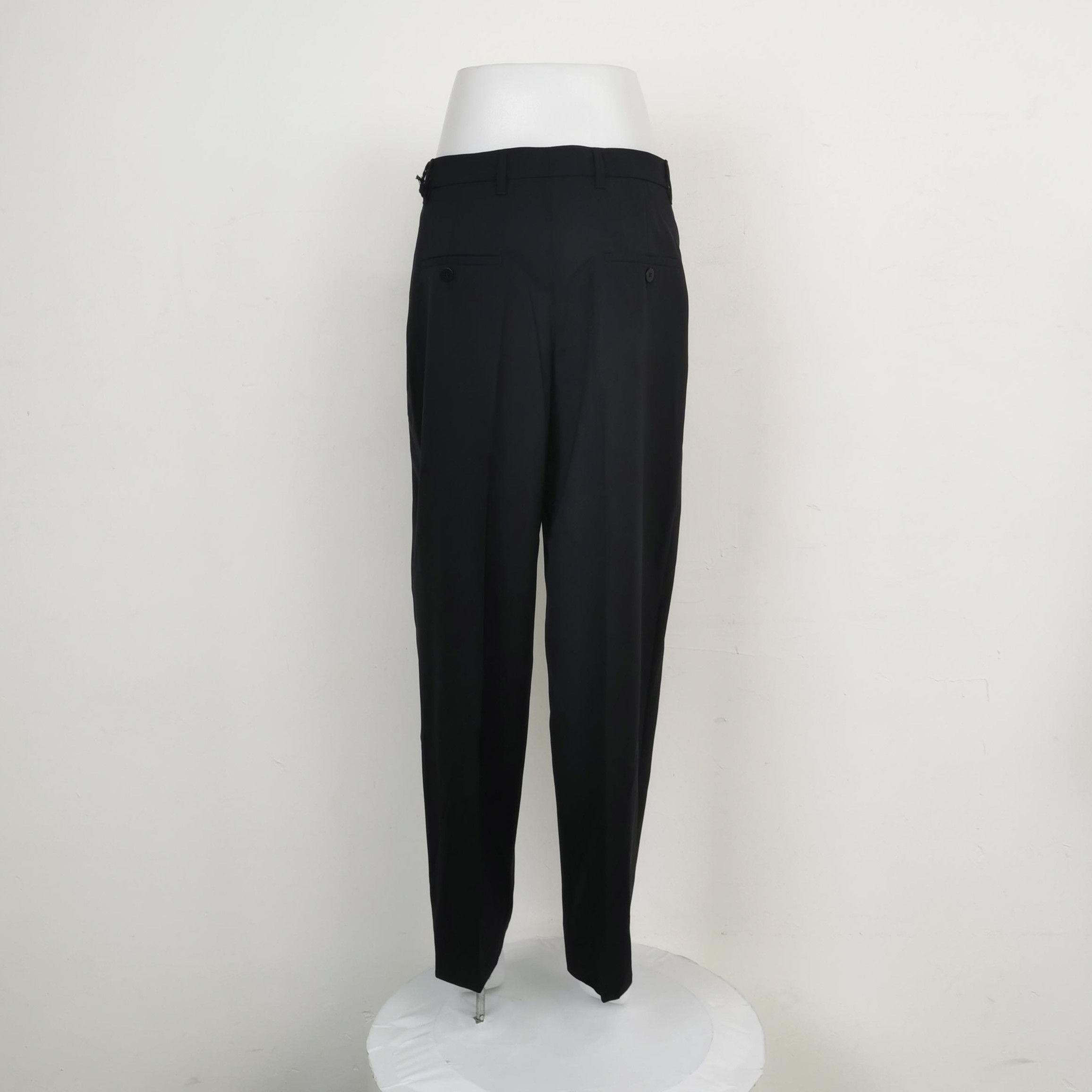 Prada Prada Black Wool Trousers Size 40 0089 Size 40" / US 18 - 2 Thumbnail