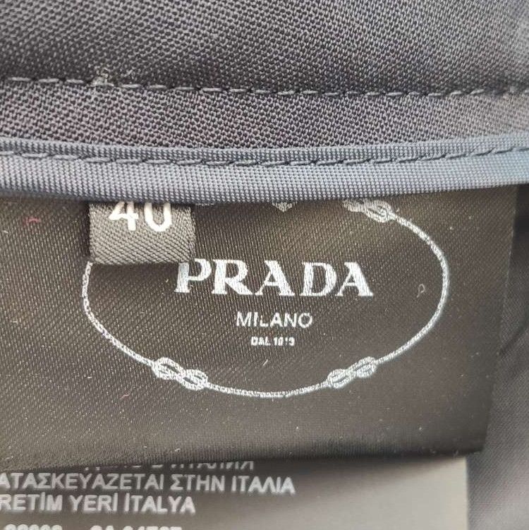 Prada Prada Black Wool Wide-Leg Trousers 0089 Size 40" / US 18 - 5 Thumbnail