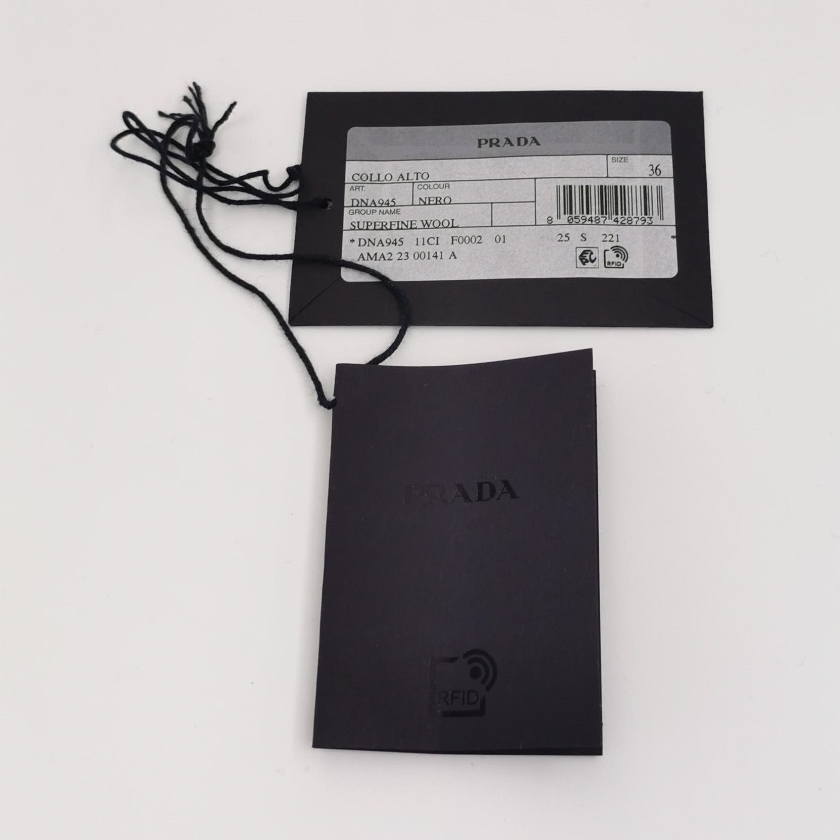 Prada Prada Black Wool Turtleneck Sweater 0089 Size XXS / US 00 / IT 34 - 3 Thumbnail