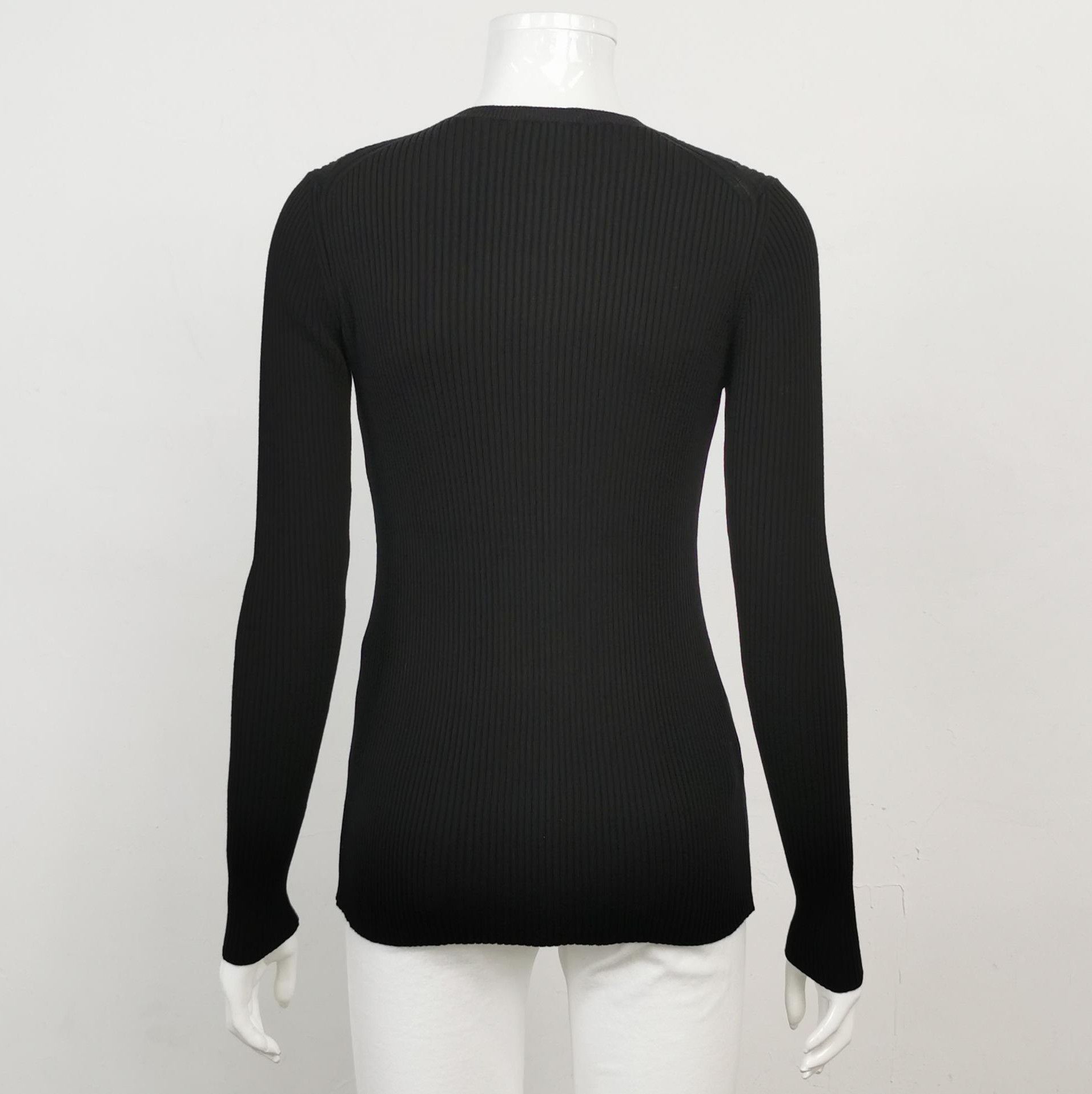 Prada Prada Black Ribbed Knit Sweater Size 36 0089 Size XS / US 0-2 / IT 36-38 - 2 Thumbnail