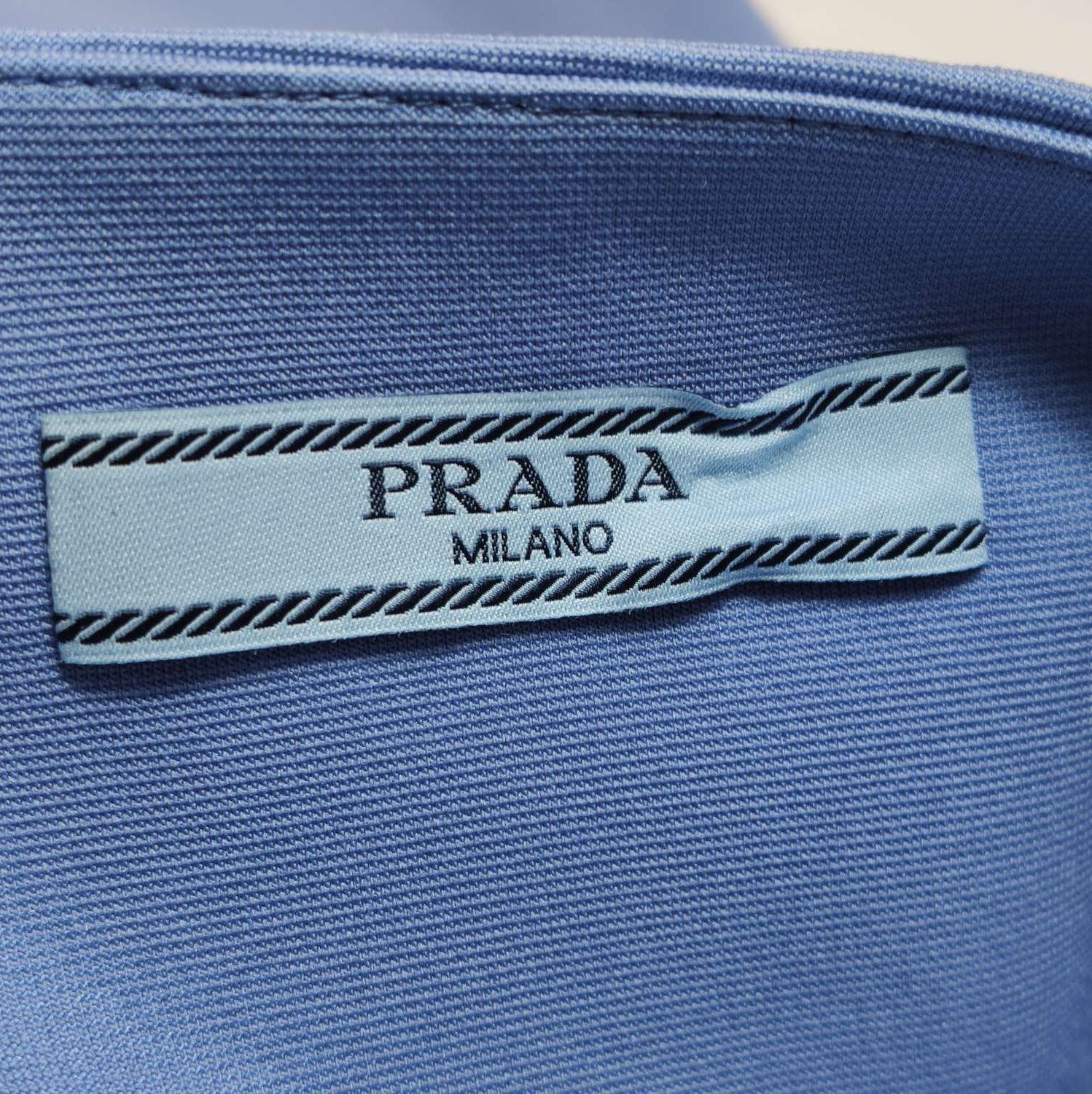 Prada Prada Monochrome Logo Half Skirt in Blue 0089 Size 40" / US 18 - 5 Thumbnail