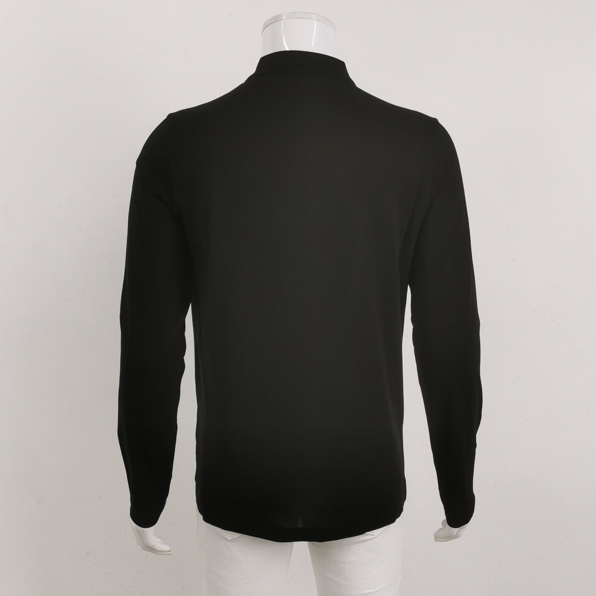 Prada Prada Solid Color Cotton Long Sleeve Polo Shirt 0089 Size M / US 6-8 / IT 42-44 - 2 Thumbnail