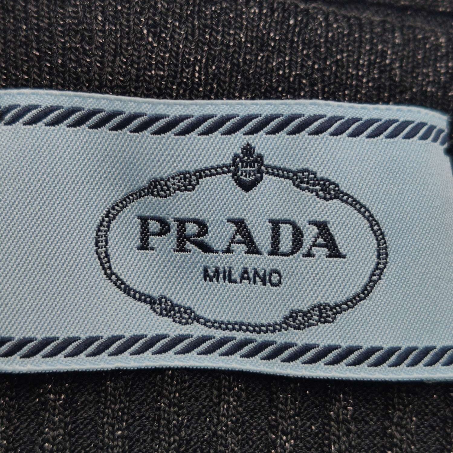 Prada Prada Black Ribbed Cami Top 0089 Size M / US 6-8 / IT 42-44 - 4 Thumbnail