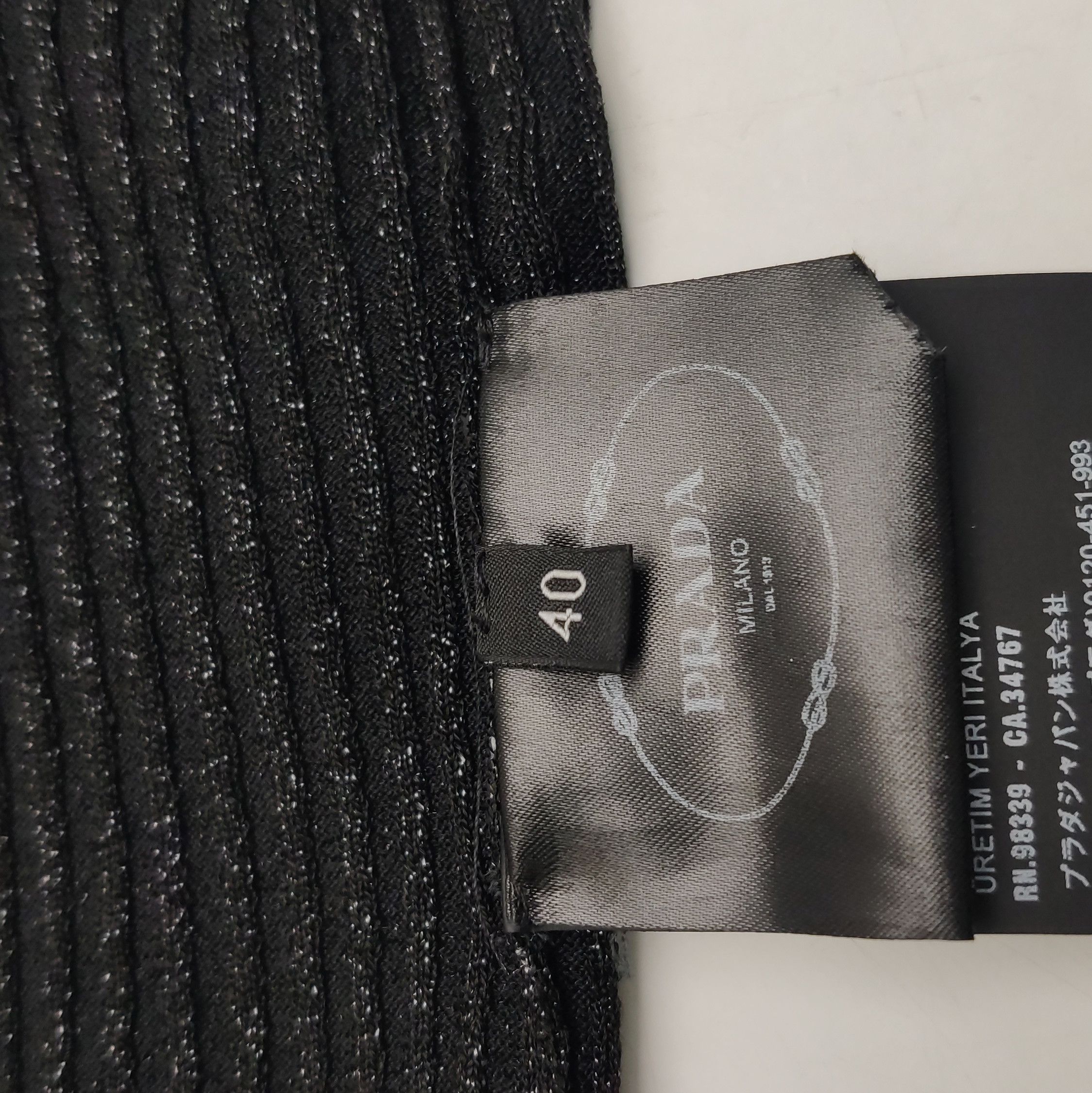 Prada Prada Black Ribbed Cami Top 0089 Size M / US 6-8 / IT 42-44 - 8 Thumbnail