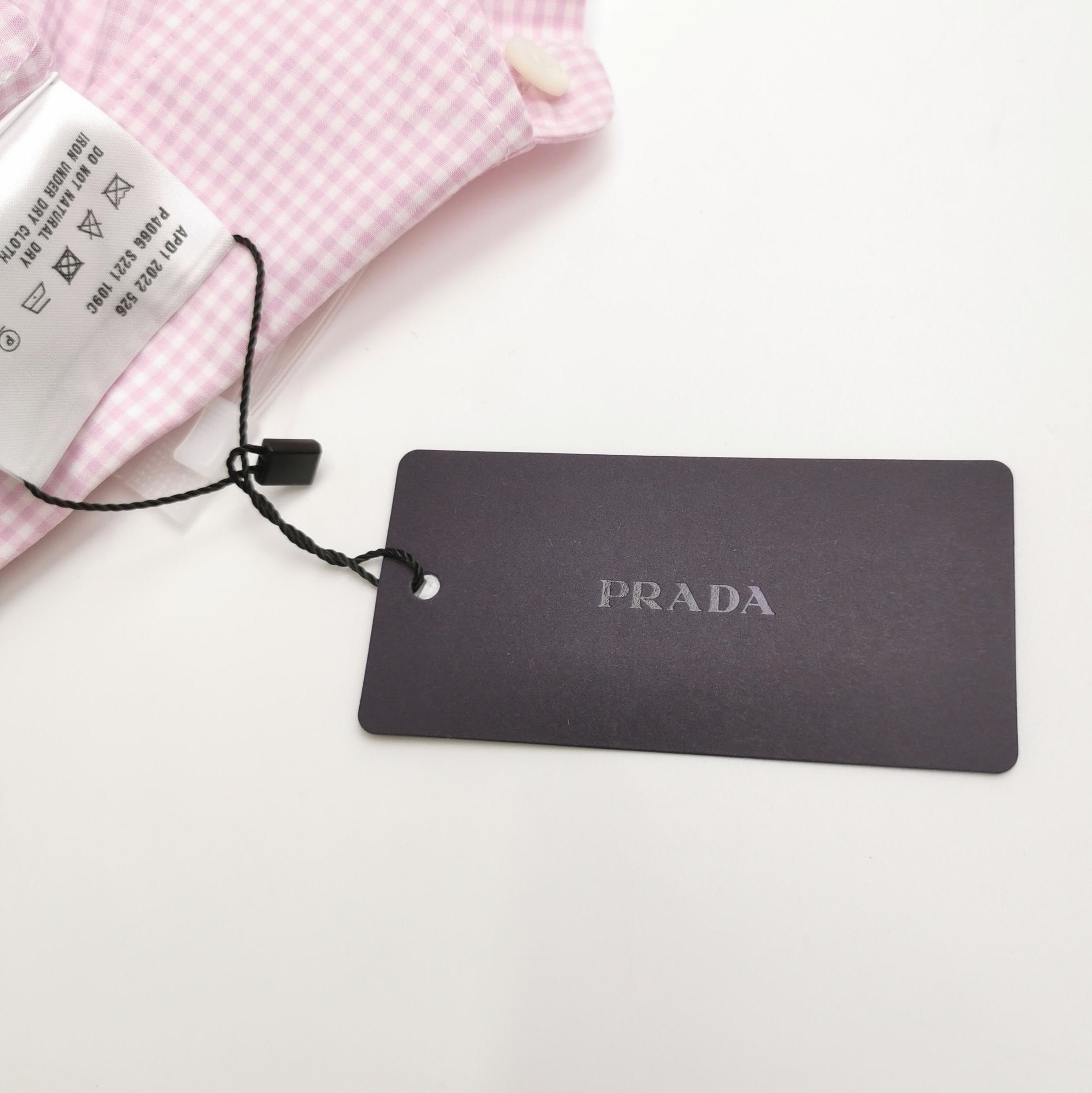 Prada Prada Cotton Button-Up Shirt with Ruffles 0089 Size XS / US 0-2 / IT 36-38 - 4 Thumbnail