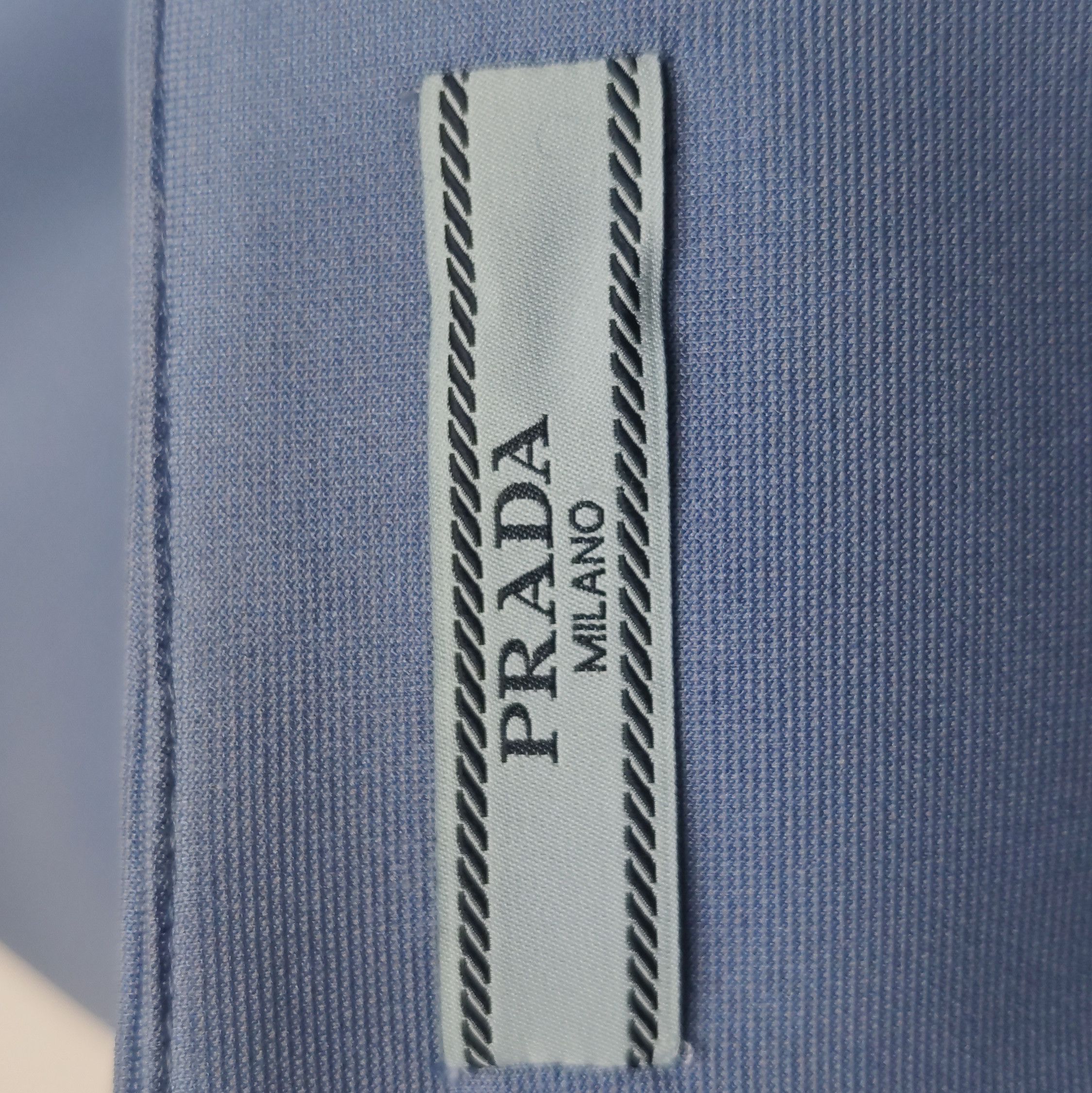 Prada Prada Blue Ruffled Logo Skirt Size 40 0089 Size 40" / US 18 - 6 Thumbnail