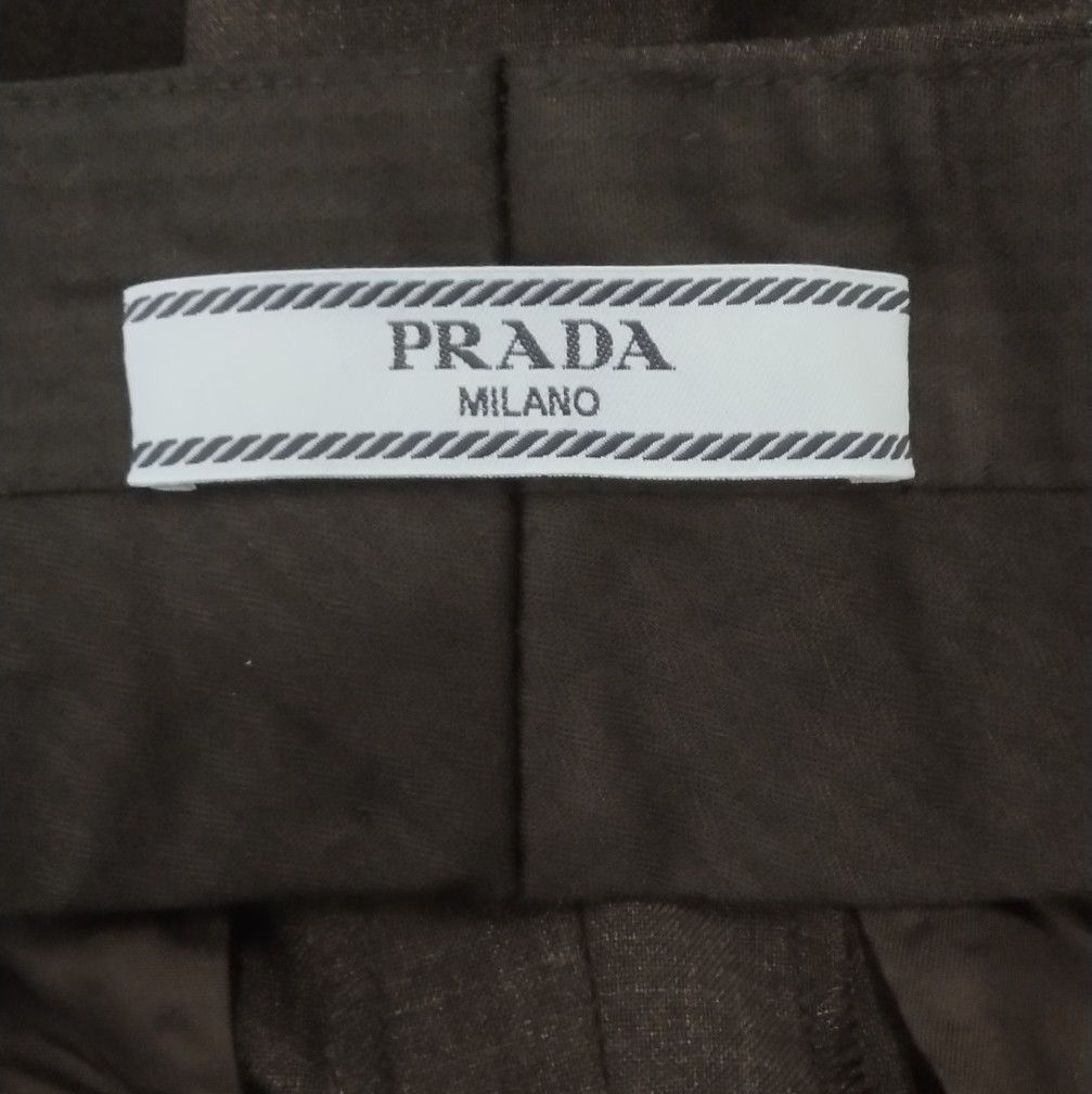 Prada Prada Wool Solid Color Wide-Leg Trousers 0089 Size 38" / US 16 / IT 52 - 6 Thumbnail