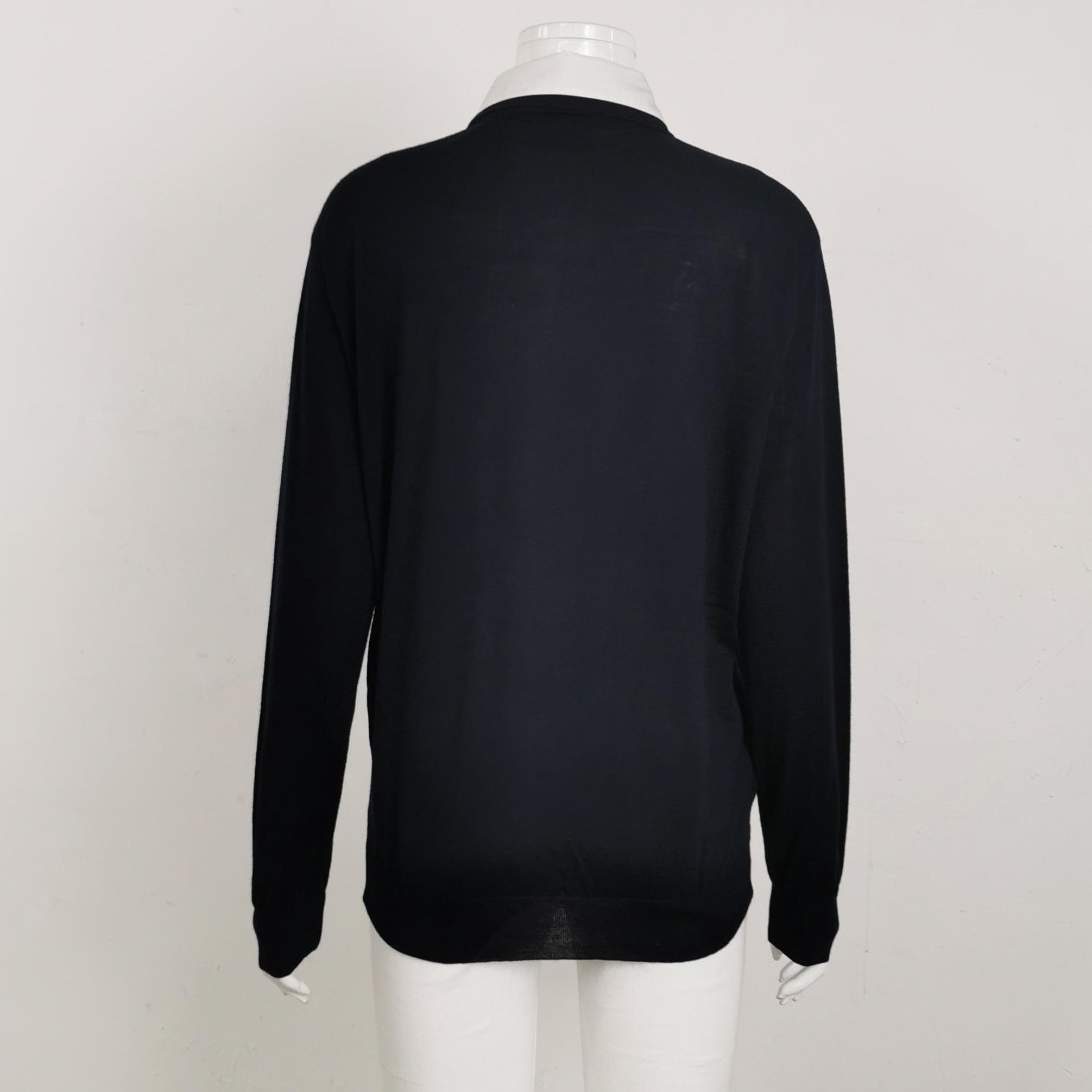Prada Prada Wool Contrast Collar Knit Shirt 0089 Size M / US 6-8 / IT 42-44 - 2 Thumbnail