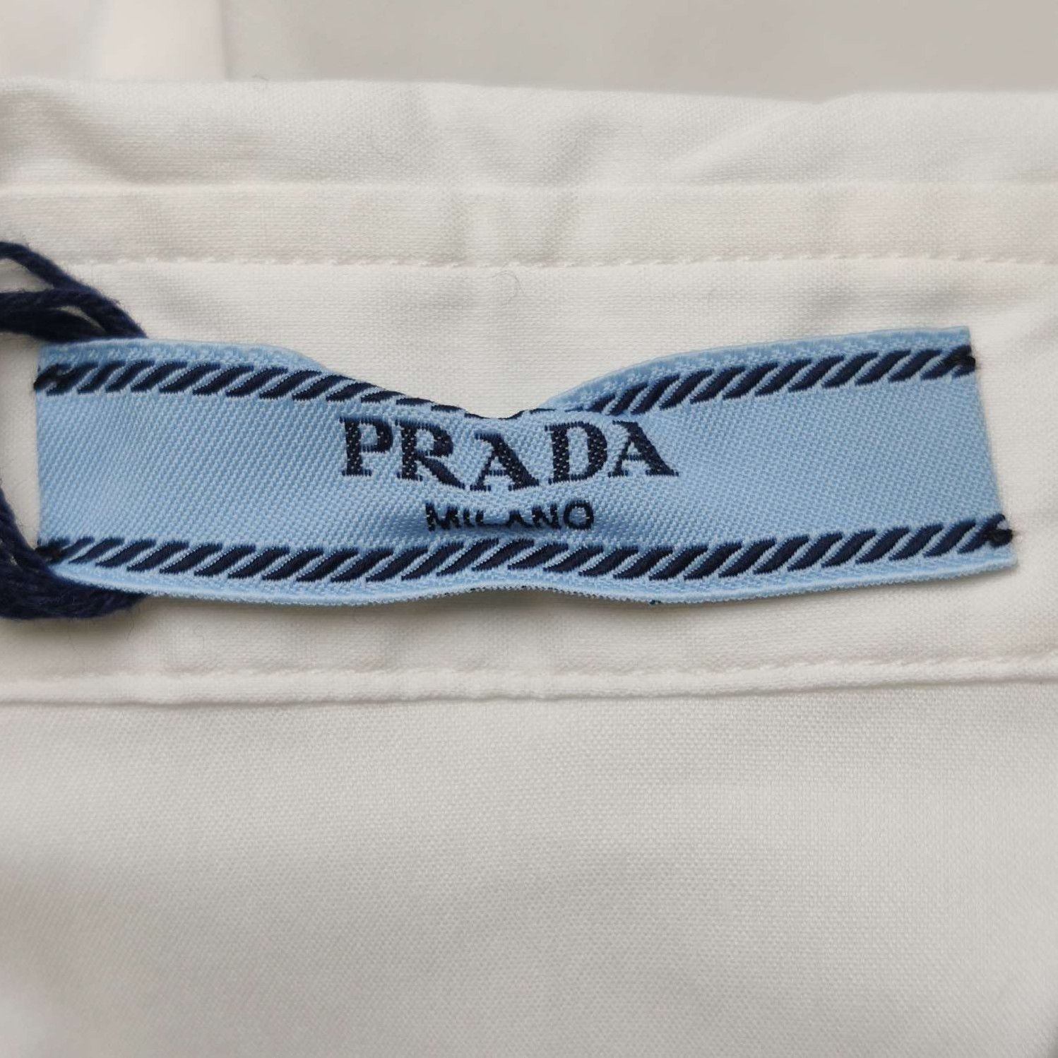 Prada Prada Cotton Button-Up Shirt in White 0089 Size S / US 4 / IT 40 - 4 Thumbnail