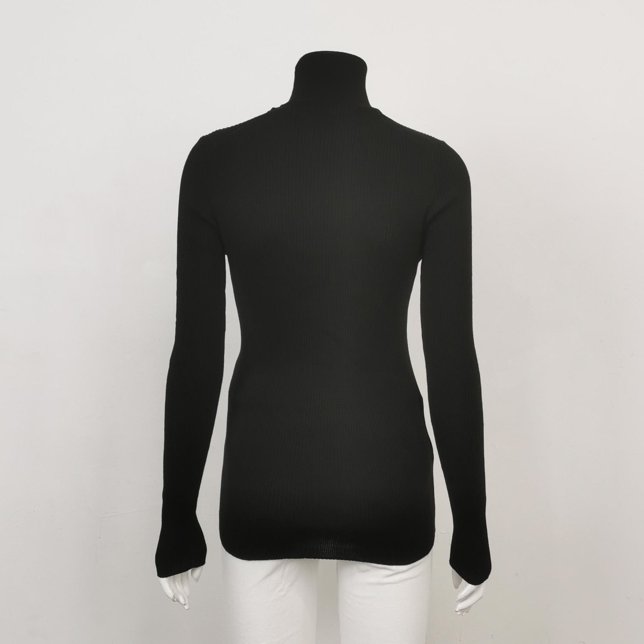 Prada Prada Black Turtleneck Wool Sweater 0089 Size L / US 10 / IT 46 - 2 Thumbnail