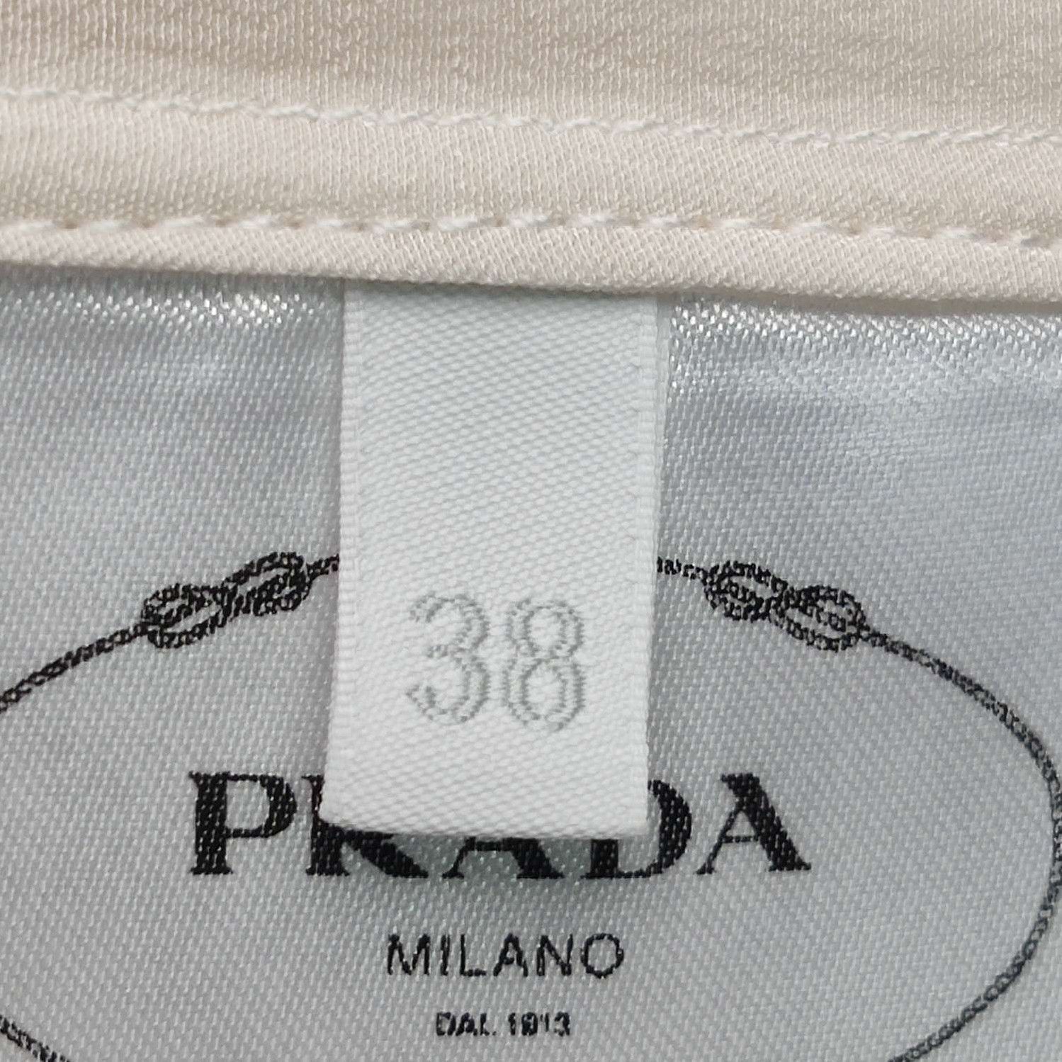 Prada Prada Silk Long Sleeve Button-Up Blouse 0089 Size S / US 4 / IT 40 - 4 Thumbnail